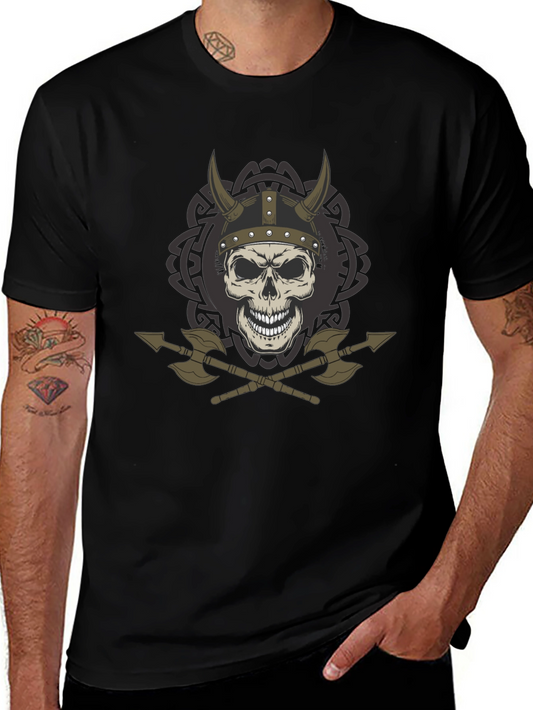 Viking Skull & Axes Graphic T-Shirt