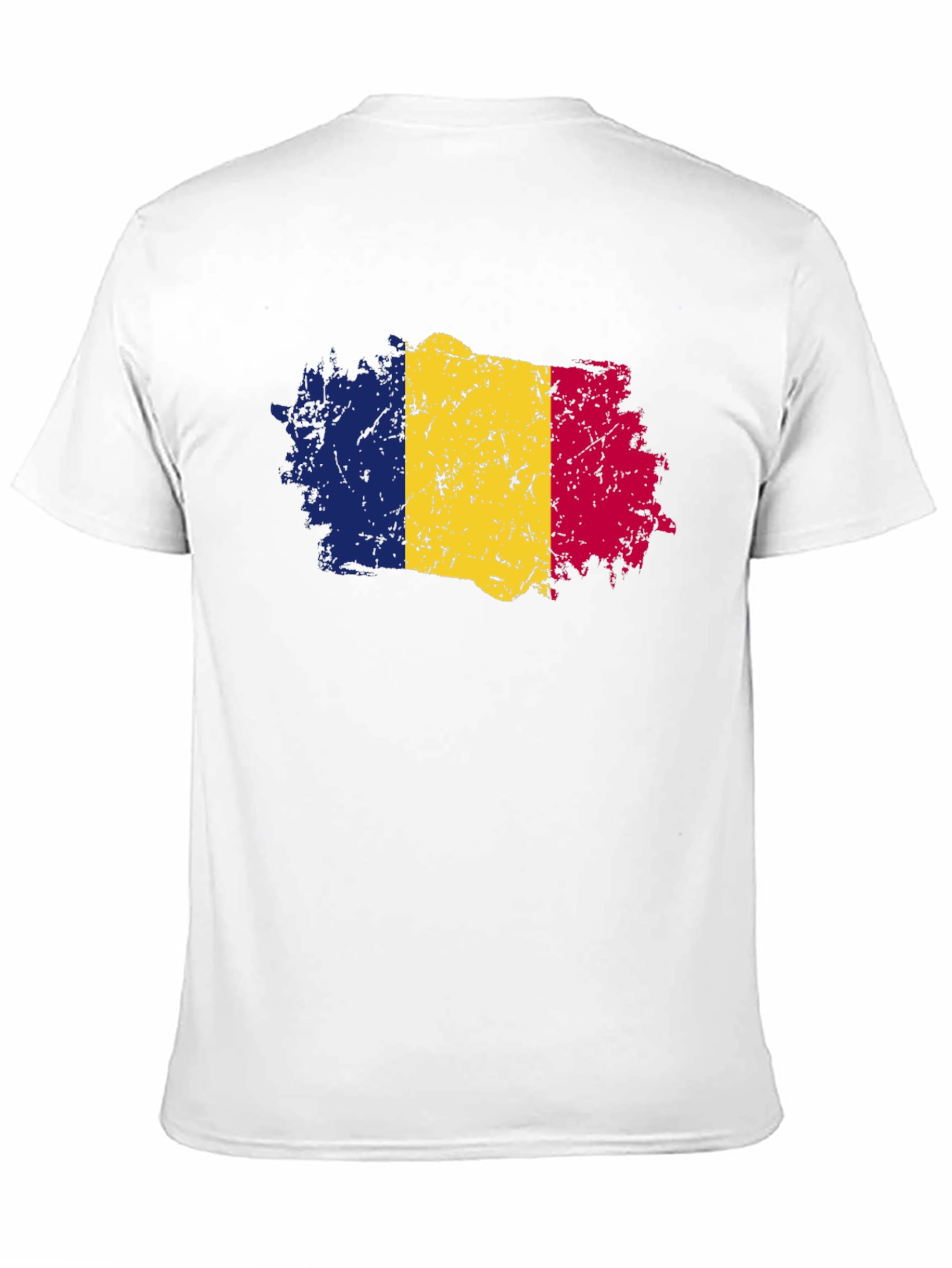 Romania Flag Graphic T-Shirt - Distressed Look