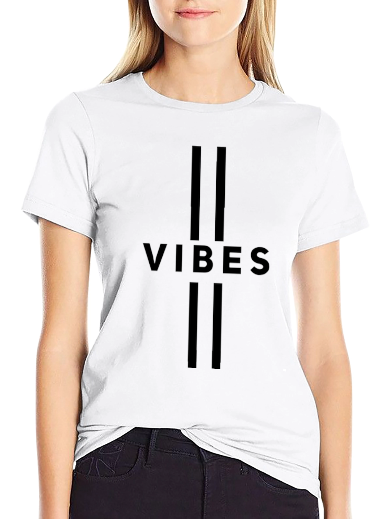 Vibes Graphic Tee - Modern Black T-Shirt
