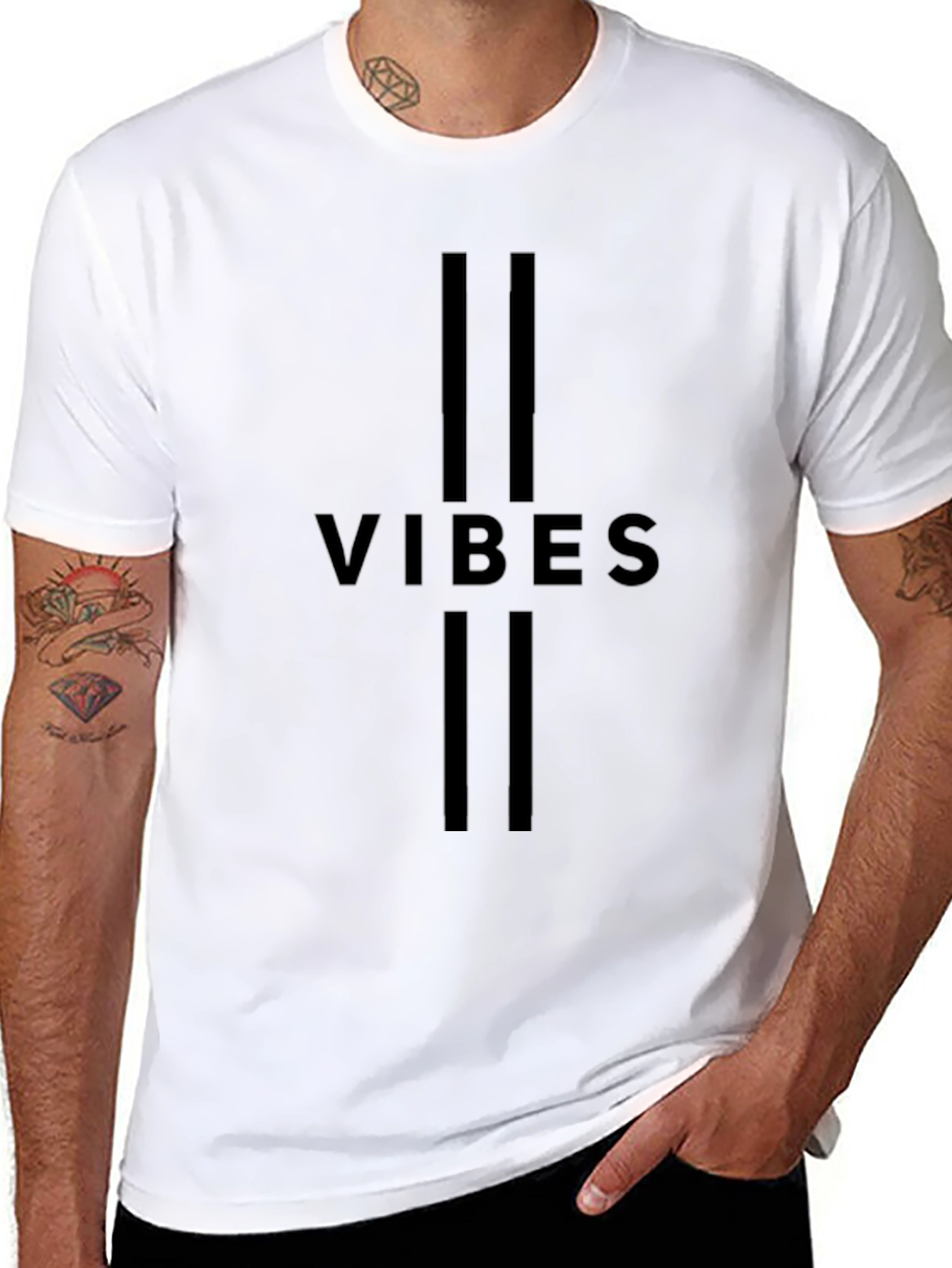 Vibes Graphic Tee - Modern Black T-Shirt