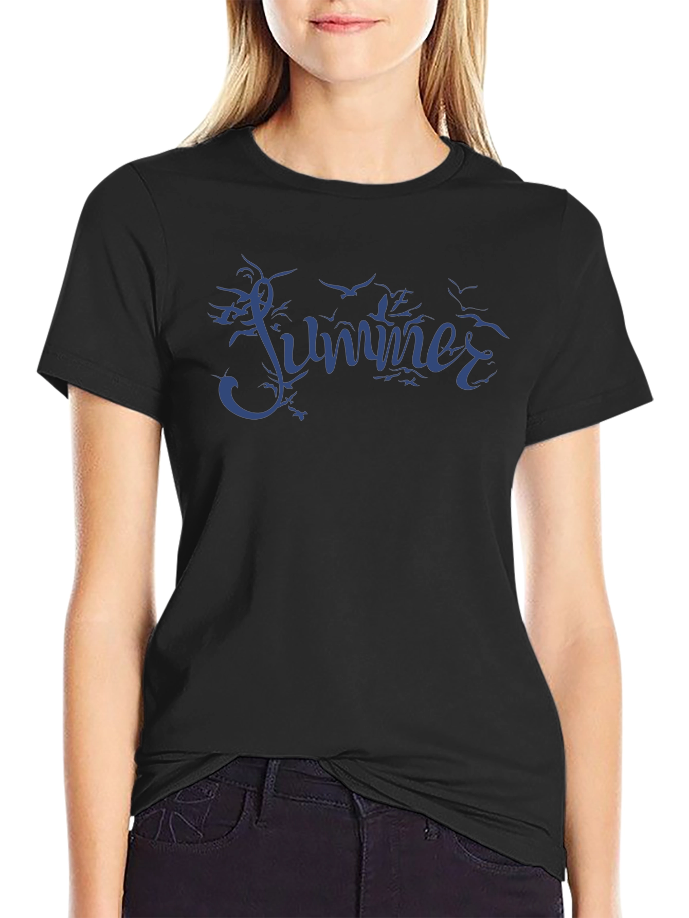 Summer T-Shirt with Bird Design