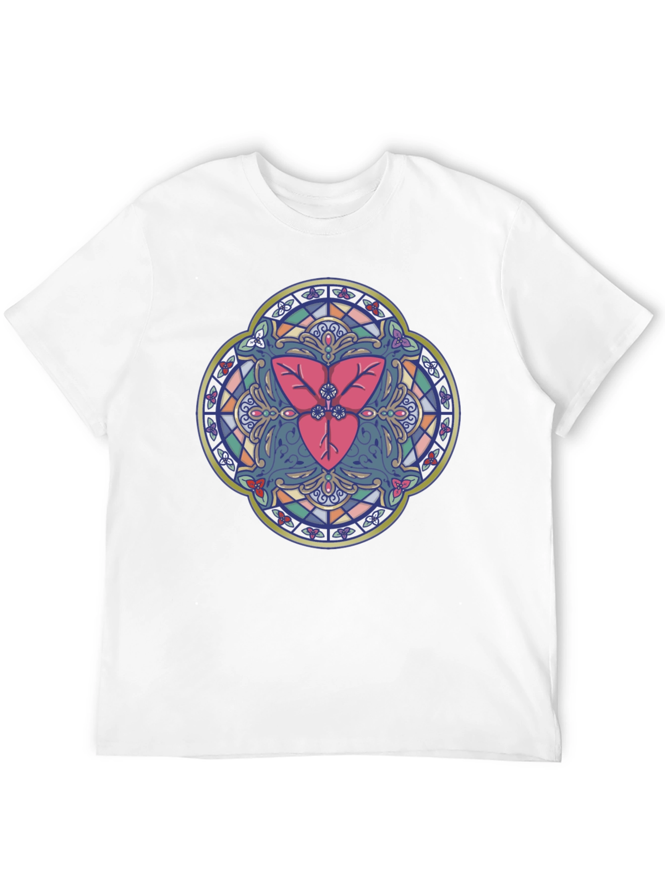 Stained Glass Heart Graphic T-Shirt