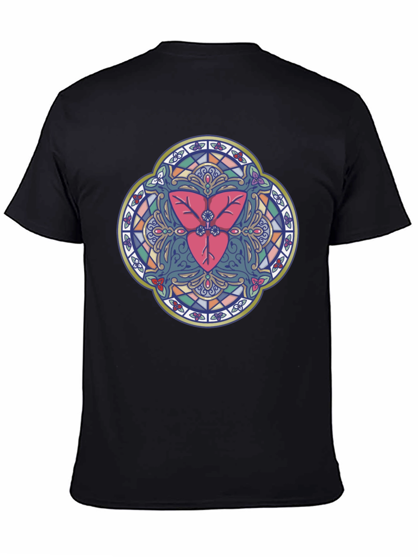 Stained Glass Heart Graphic T-Shirt