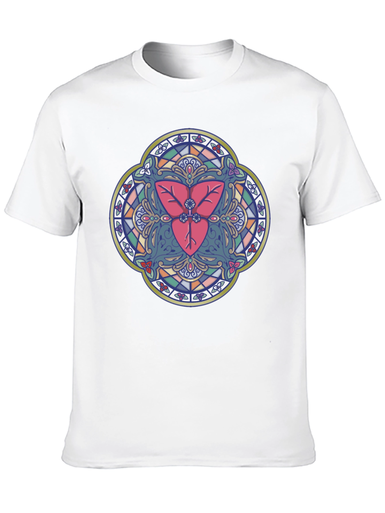 Stained Glass Heart Graphic T-Shirt