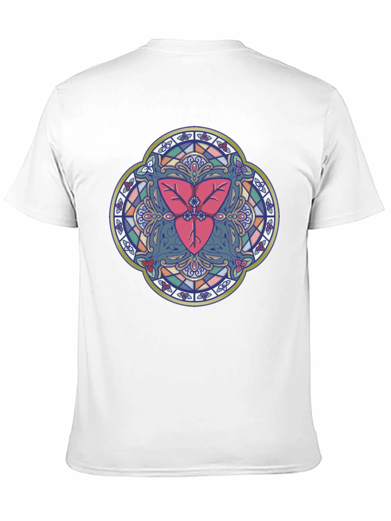 Stained Glass Heart Graphic T-Shirt
