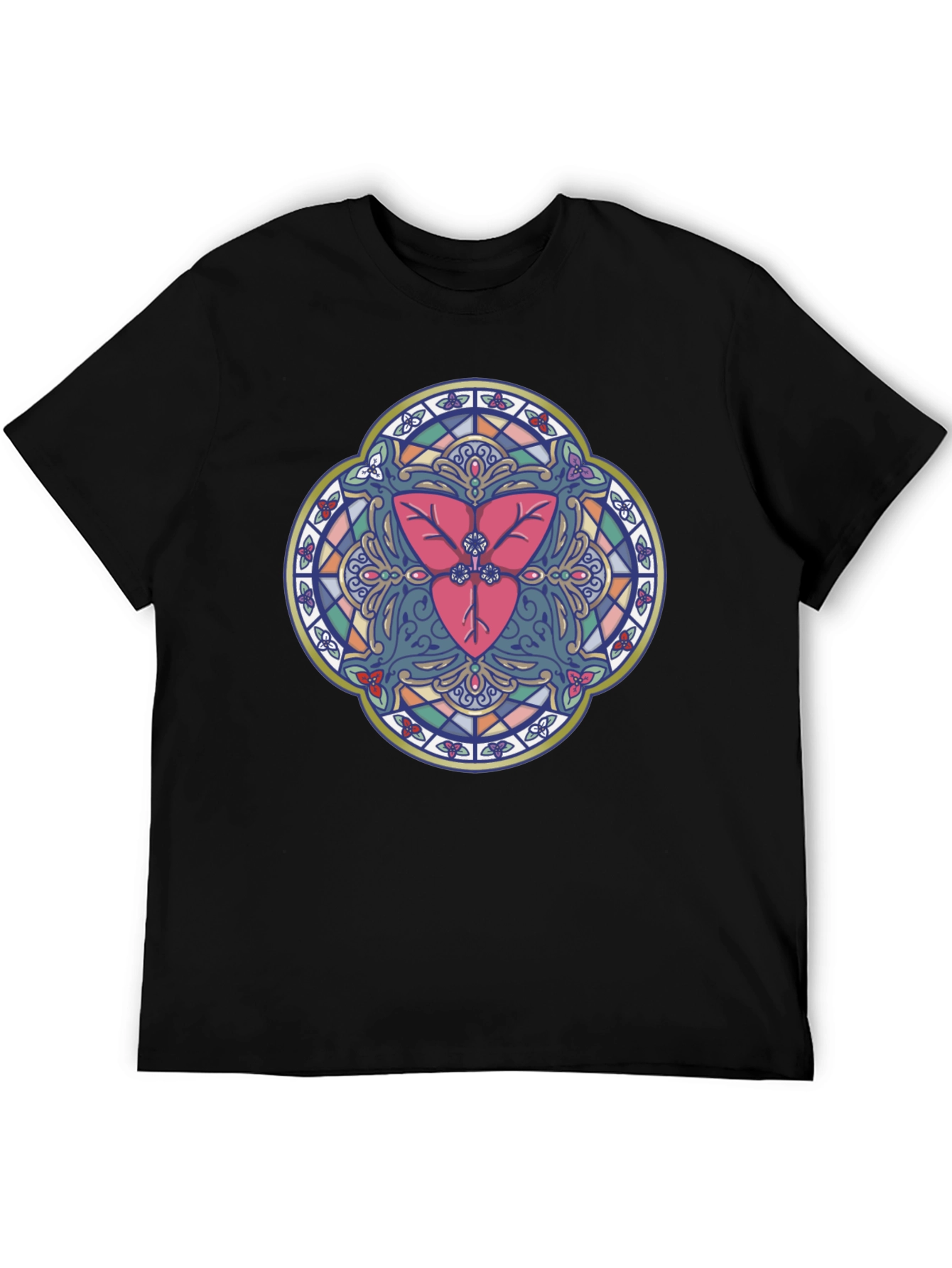 Stained Glass Heart Graphic T-Shirt