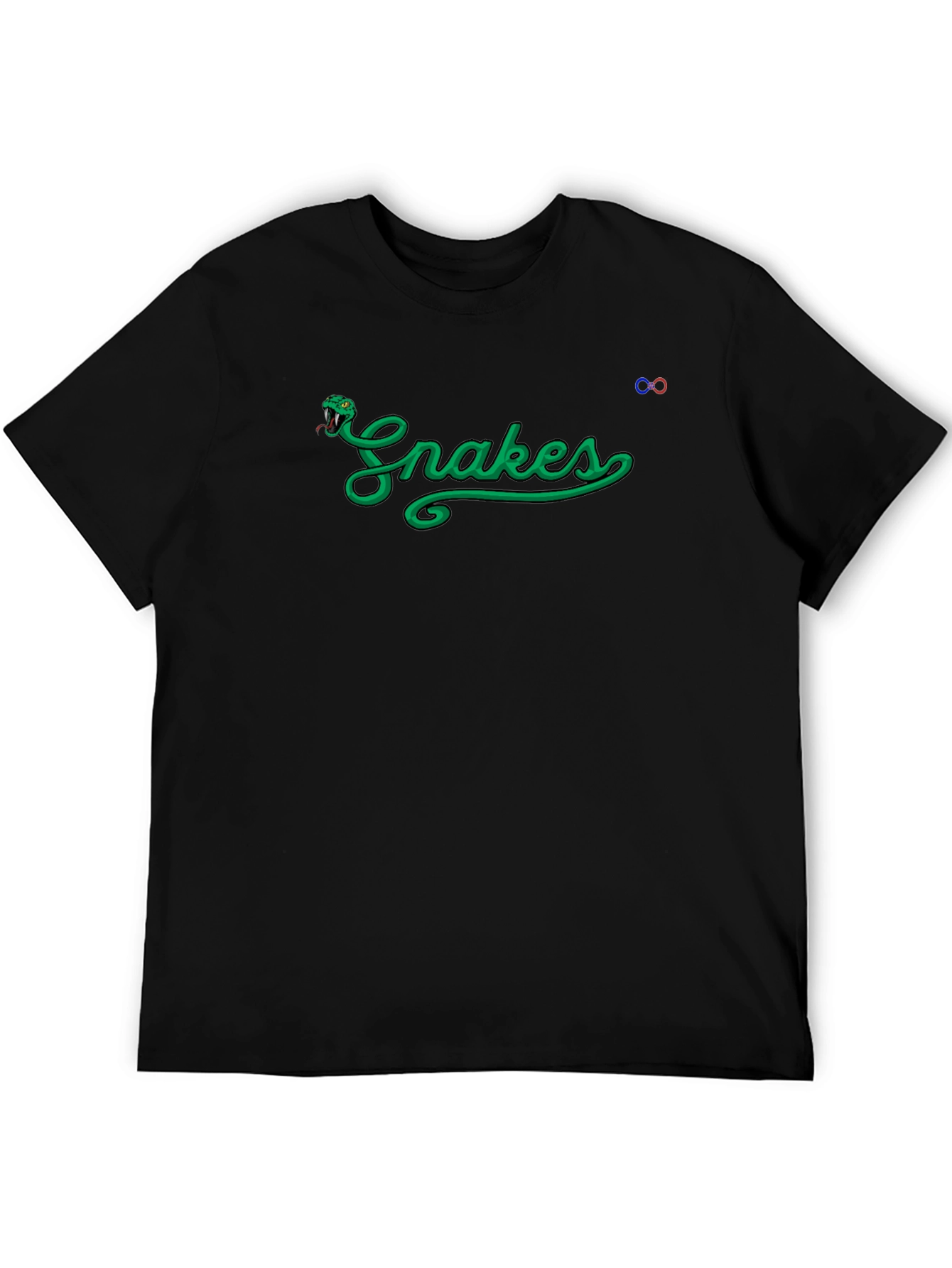 Snakes Graphic Tee - Black Crew Neck T-Shirt