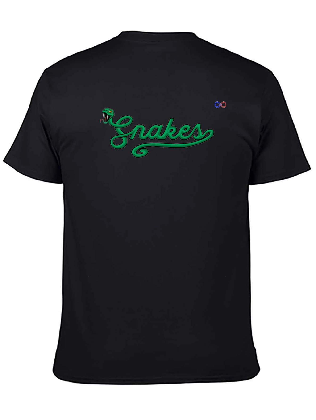 Snakes Graphic Tee - Black Crew Neck T-Shirt