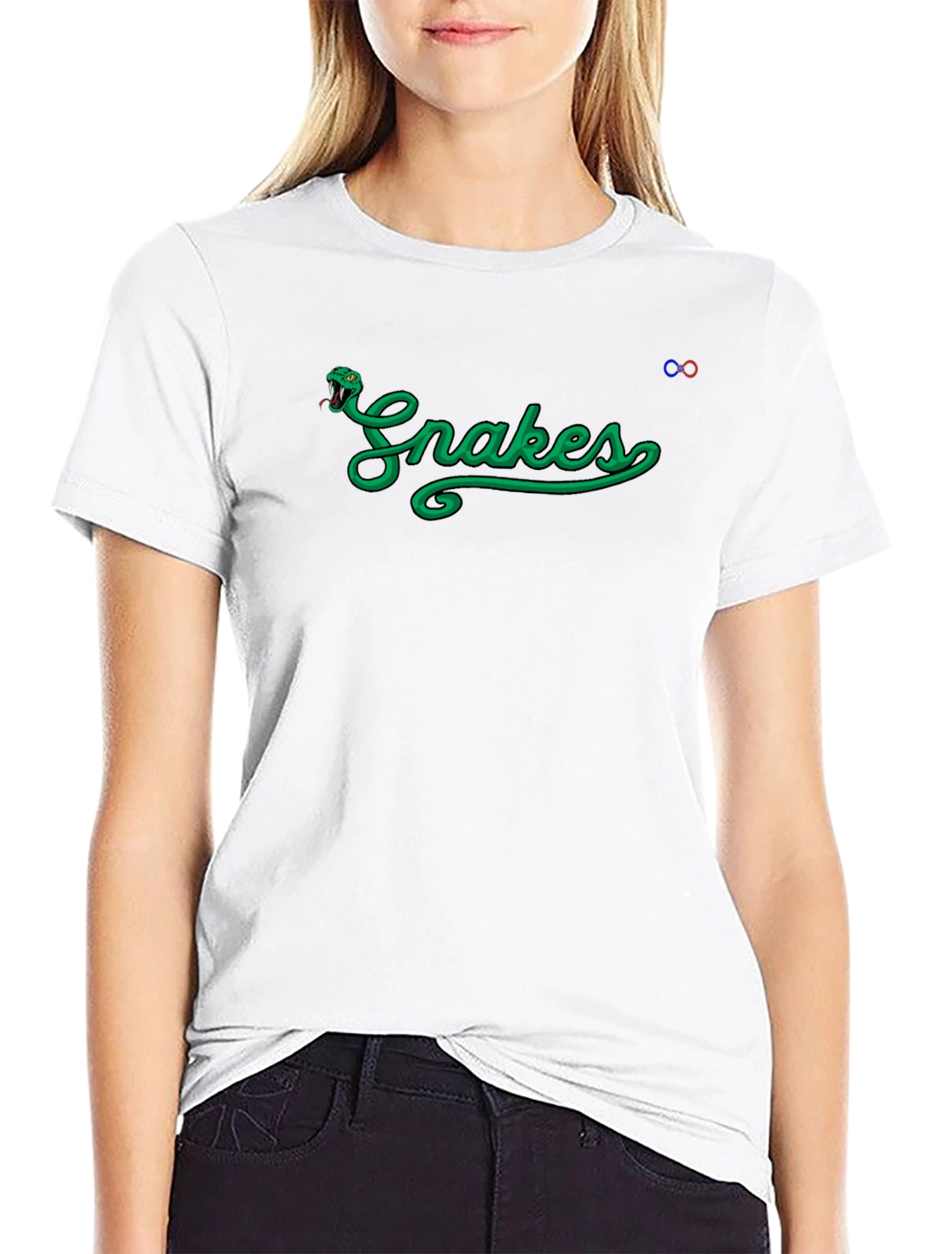 Snakes Graphic Tee - Black Crew Neck T-Shirt