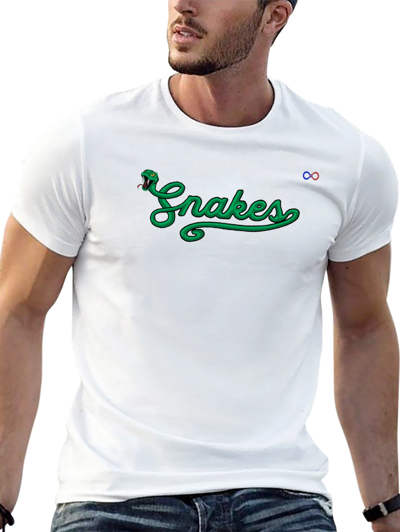 Snakes Graphic Tee - Black Crew Neck T-Shirt