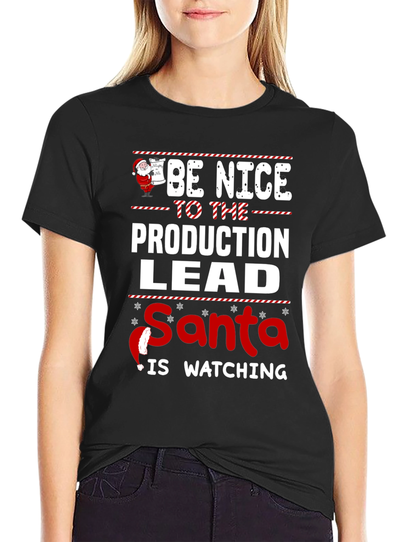 Be Nice to the Production Lead Christmas T-Shirt