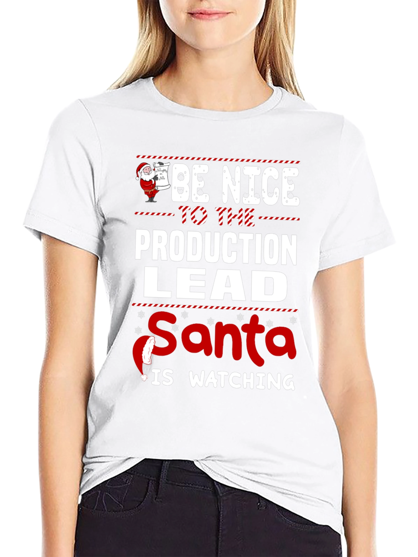 Be Nice to the Production Lead Christmas T-Shirt