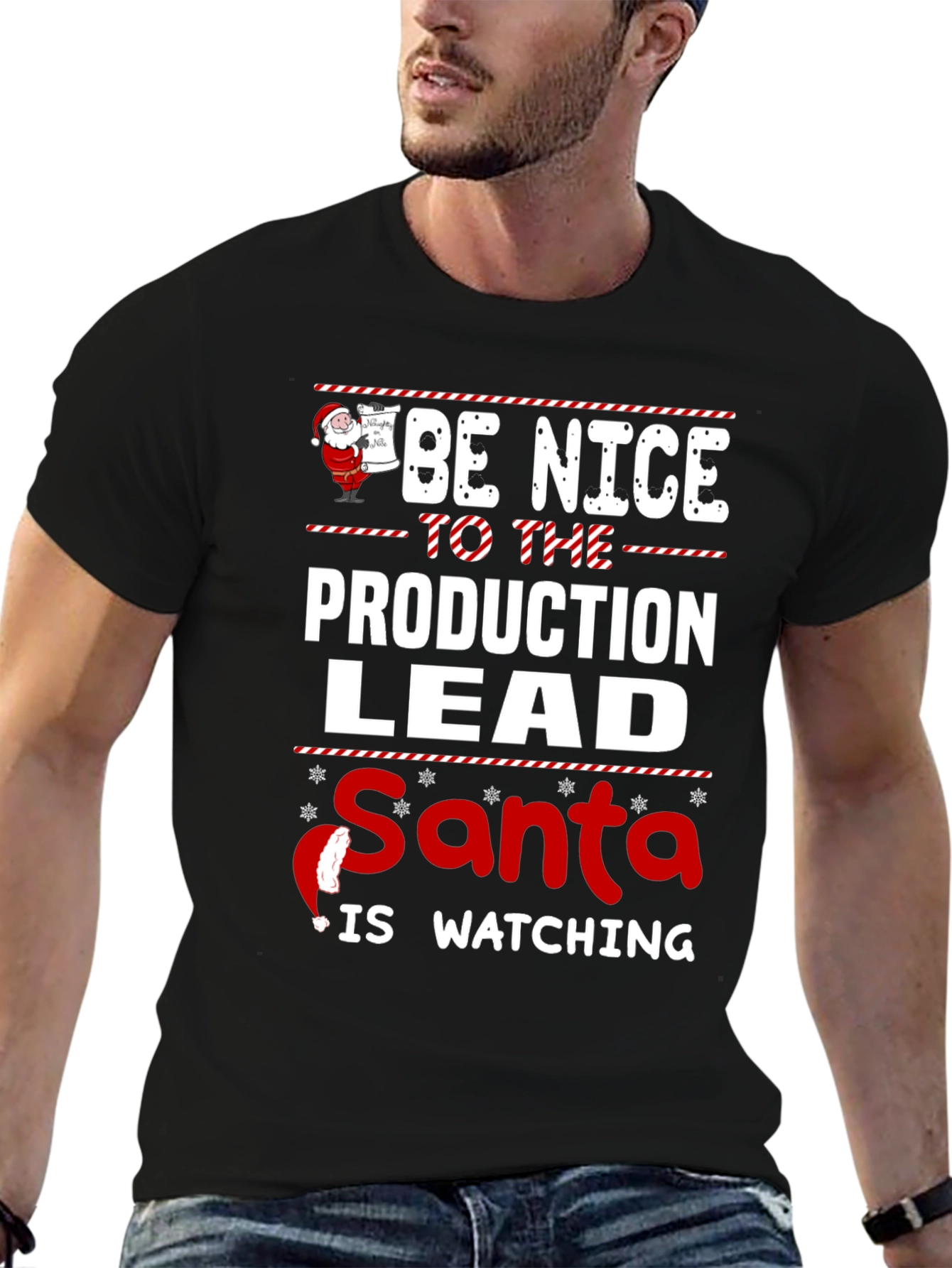 Be Nice to the Production Lead Christmas T-Shirt