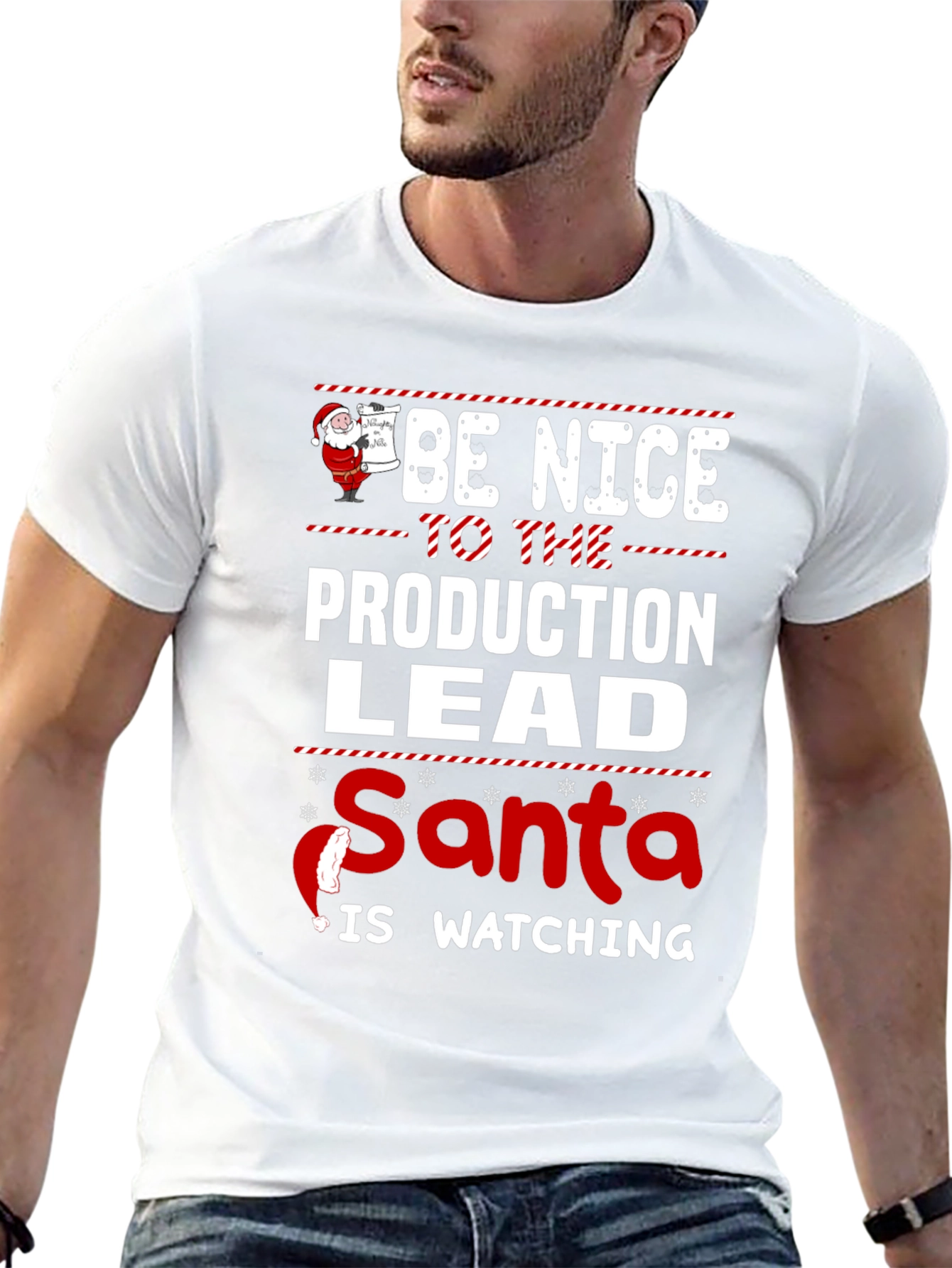 Be Nice to the Production Lead Christmas T-Shirt