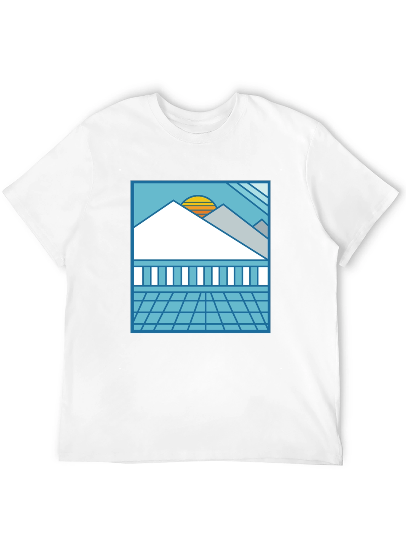 Synthwave Graphic Tee - Black Retro Sunset T-Shirt