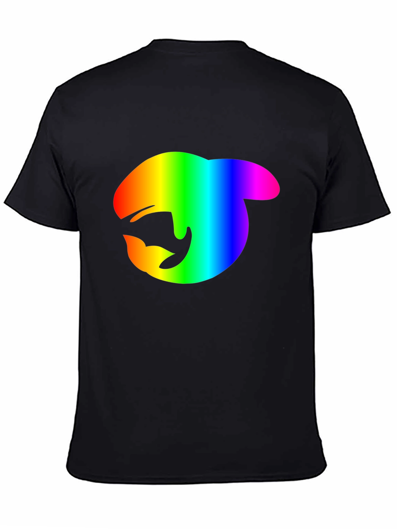 Rainbow Orca Logo Black T-Shirt
