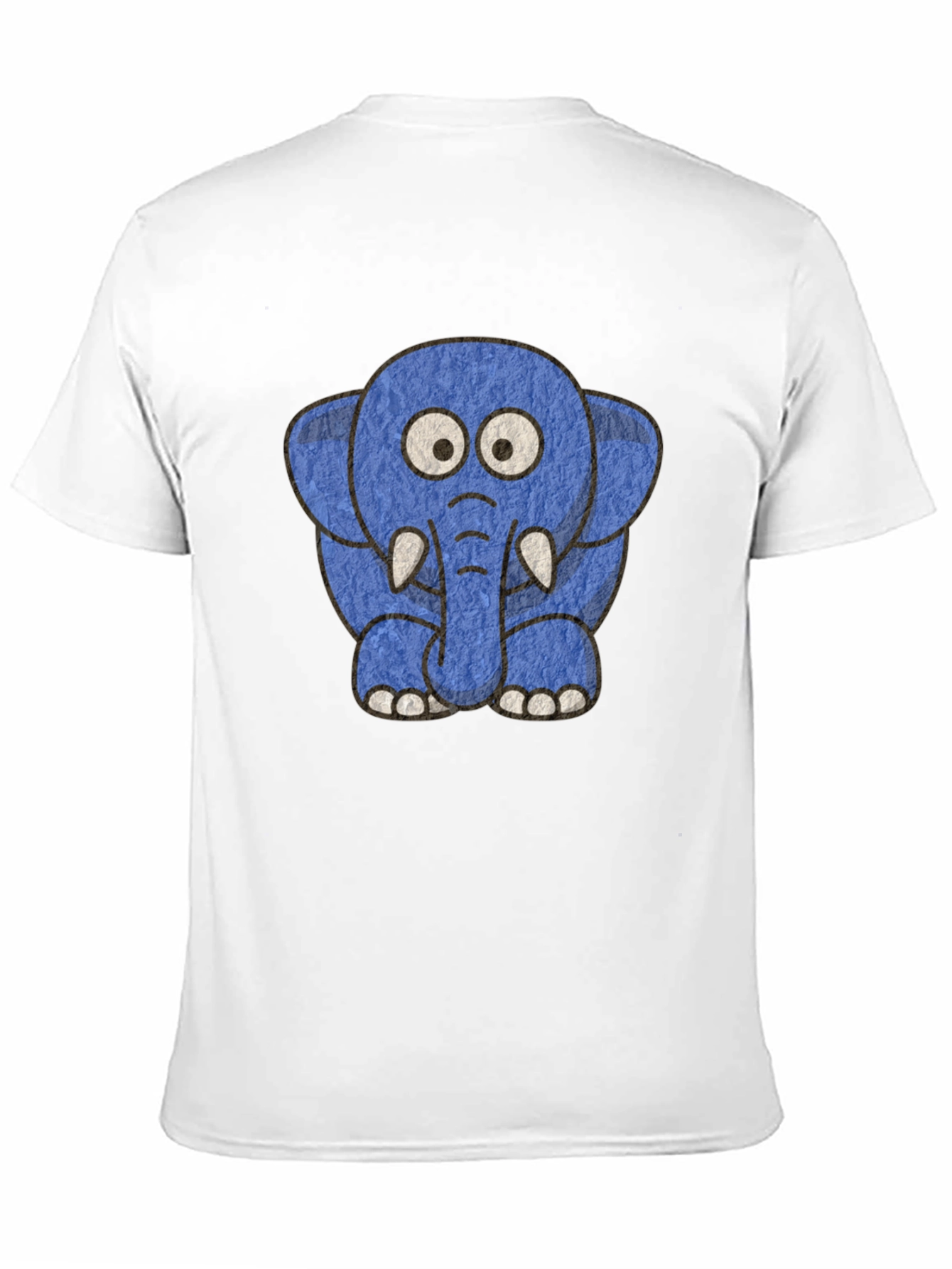 Cartoon Elephant Graphic Tee - Unisex Black T-Shirt