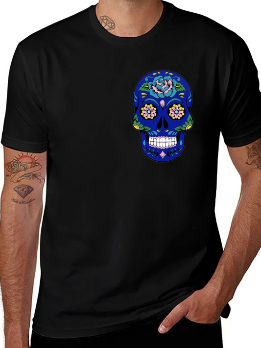 Sugar Skull Graphic Tee - Mens Black T-Shirt
