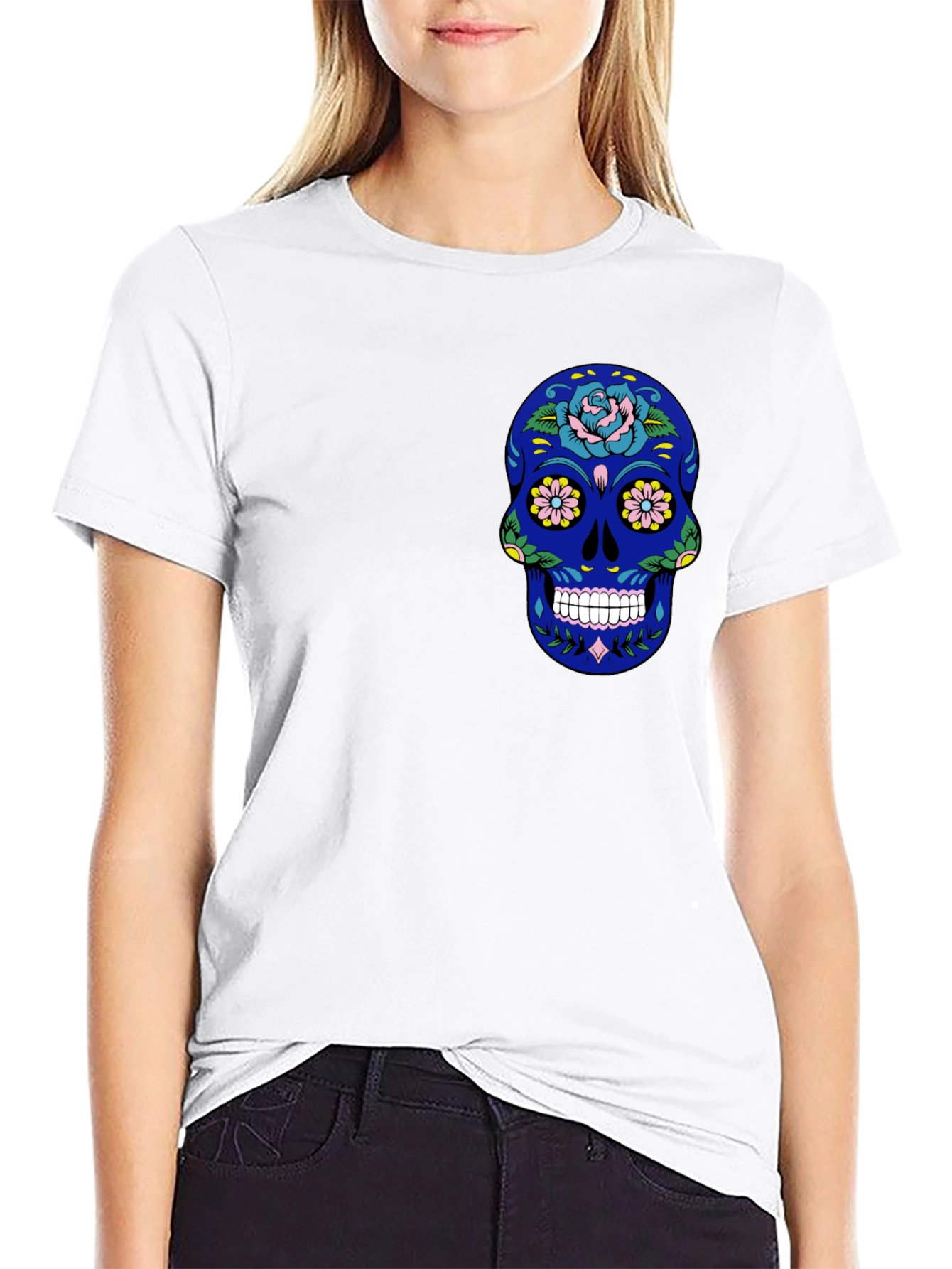 Sugar Skull Graphic Tee - Mens Black T-Shirt