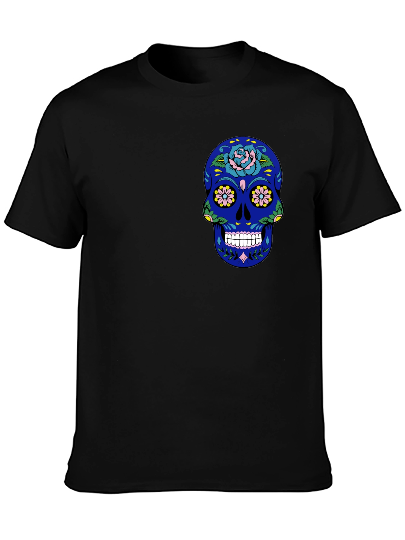 Sugar Skull Graphic Tee - Mens Black T-Shirt