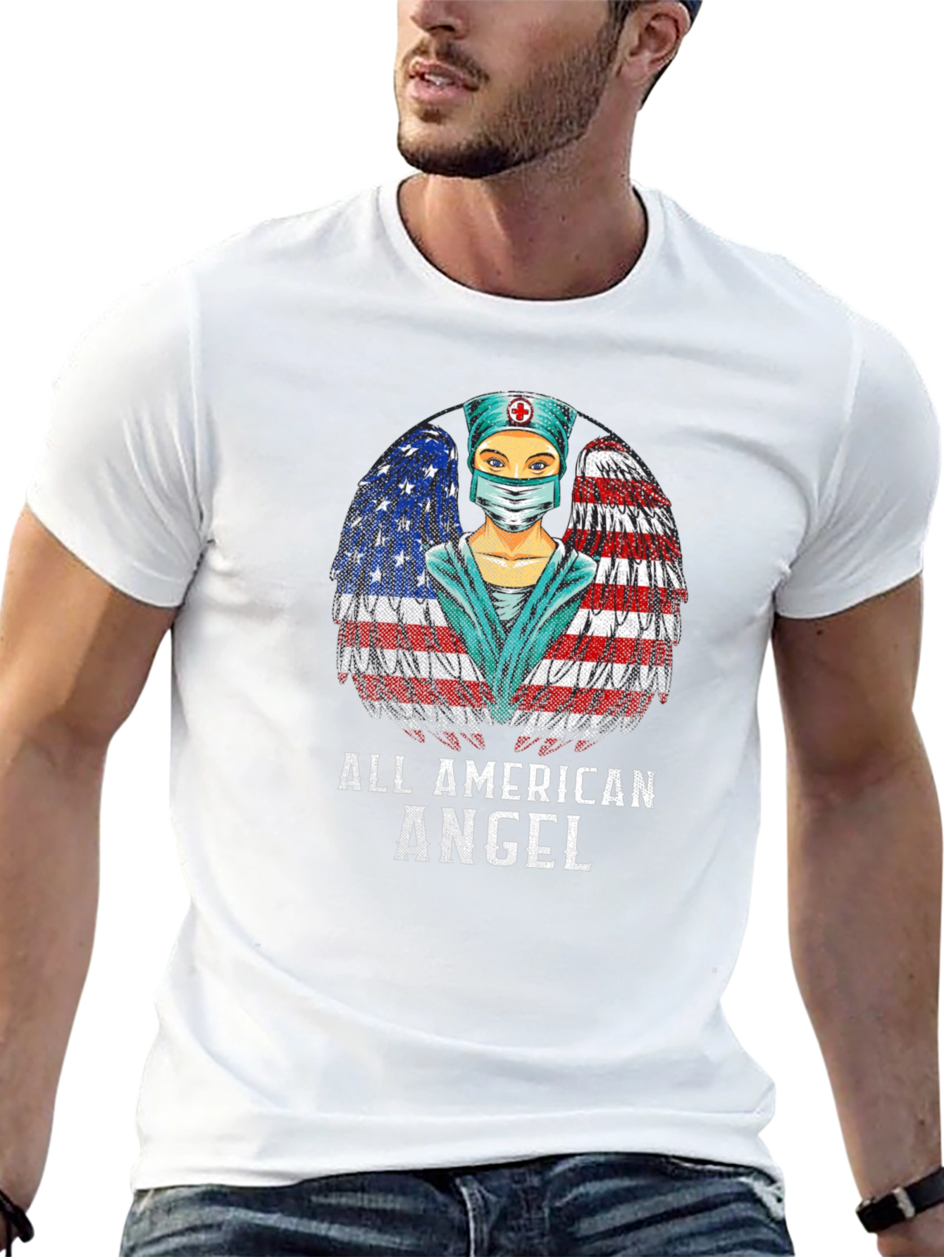 All American Angel Nurse T-Shirt