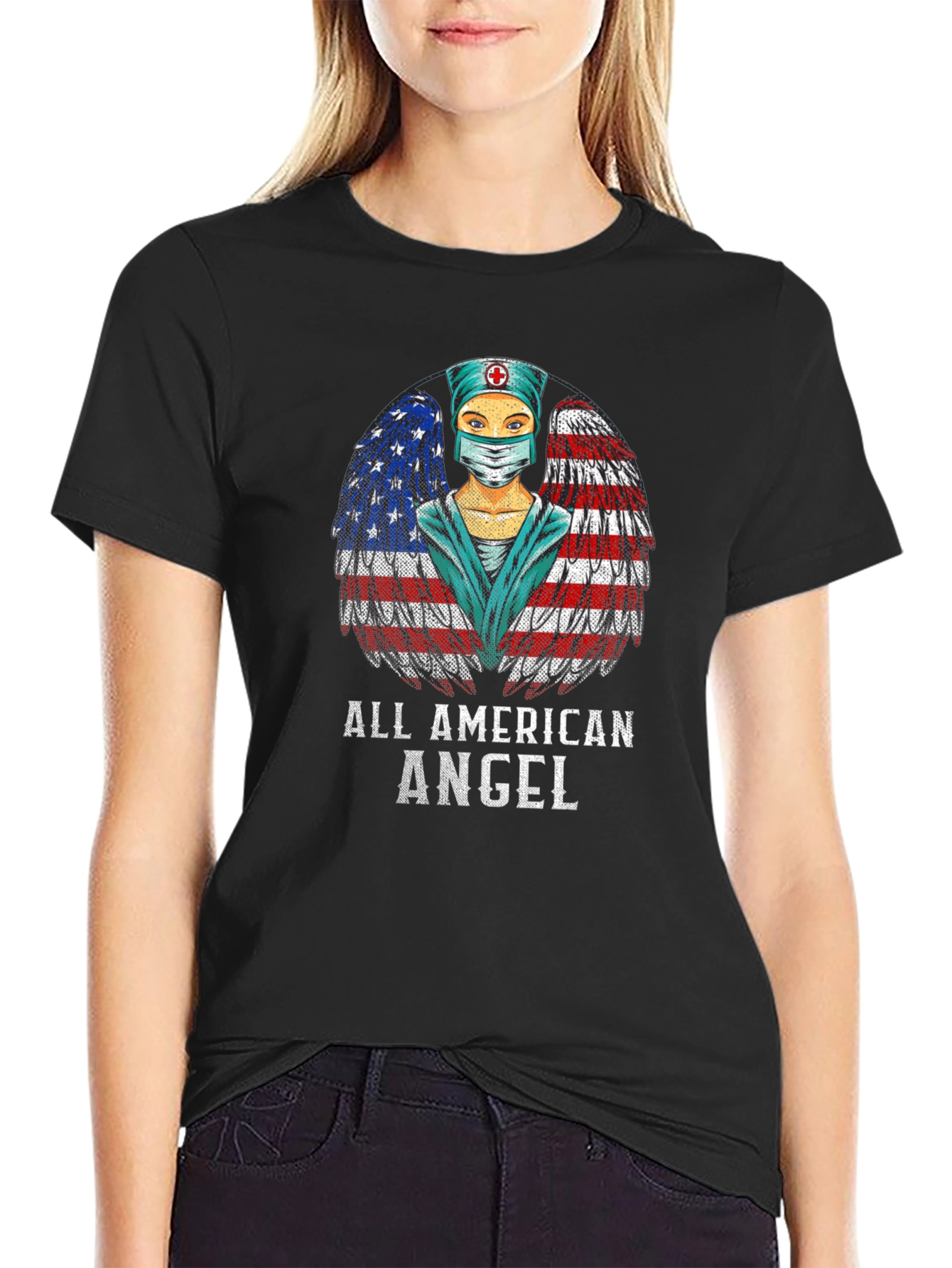 All American Angel Nurse T-Shirt