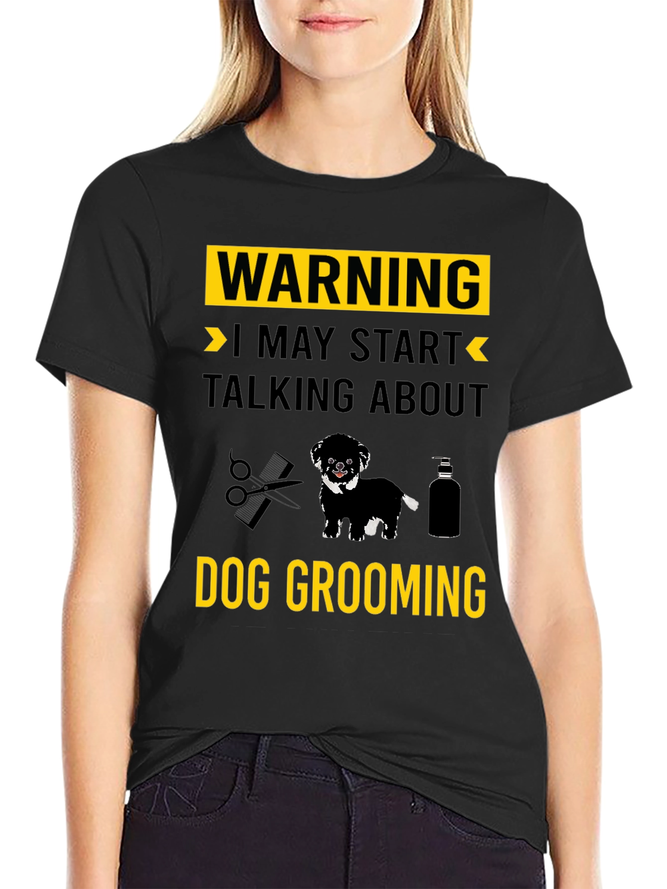 Dog Grooming T-Shirt: Warning May Start Talking
