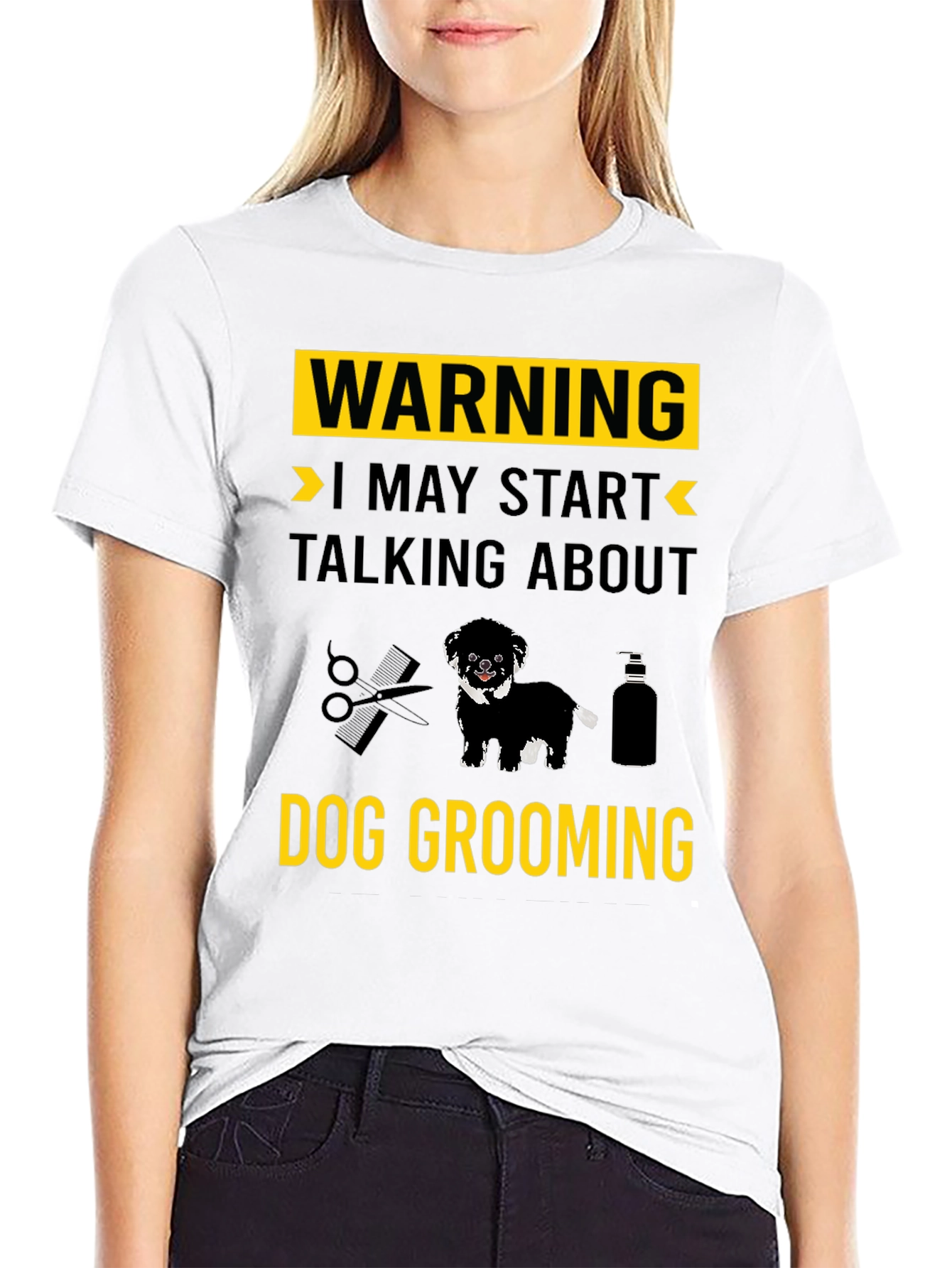 Dog Grooming T-Shirt: Warning May Start Talking
