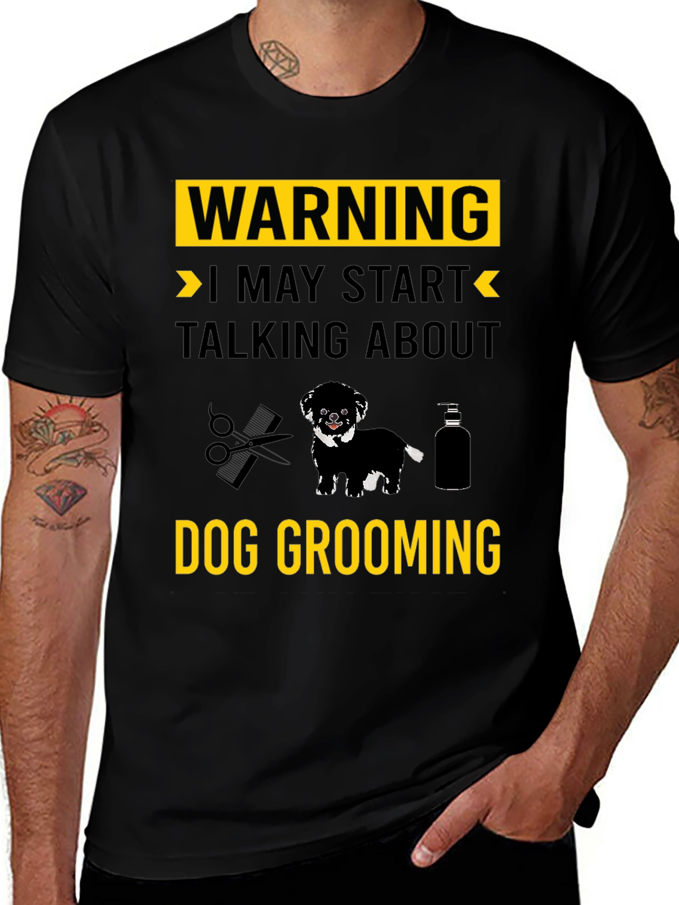 Dog Grooming T-Shirt: Warning May Start Talking