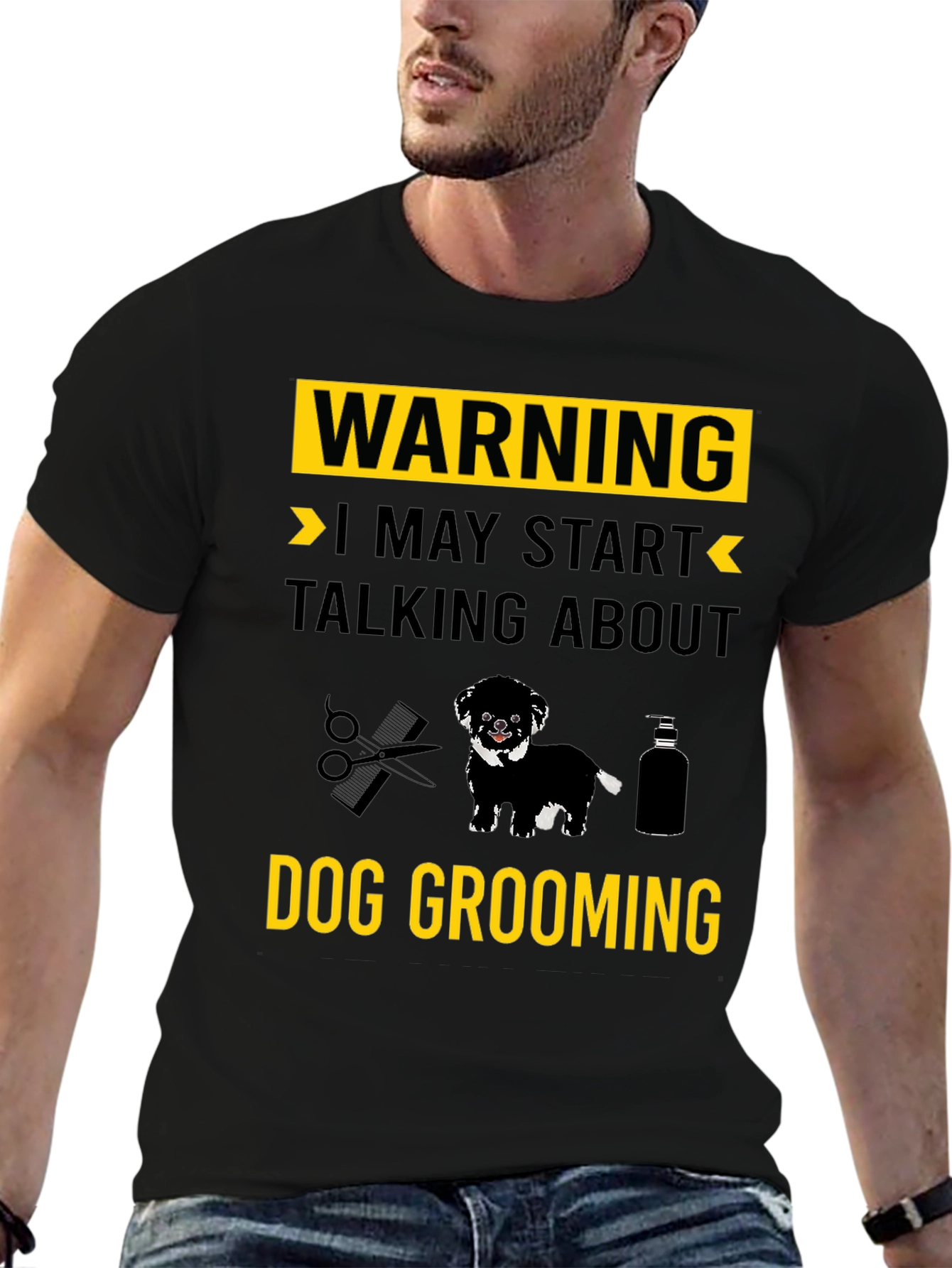 Dog Grooming T-Shirt: Warning May Start Talking