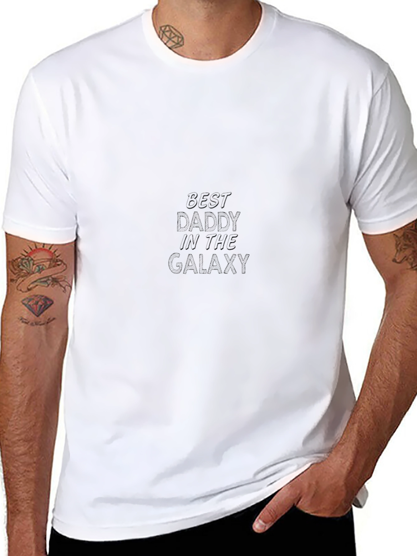 Best Daddy in the Galaxy Black T-Shirt