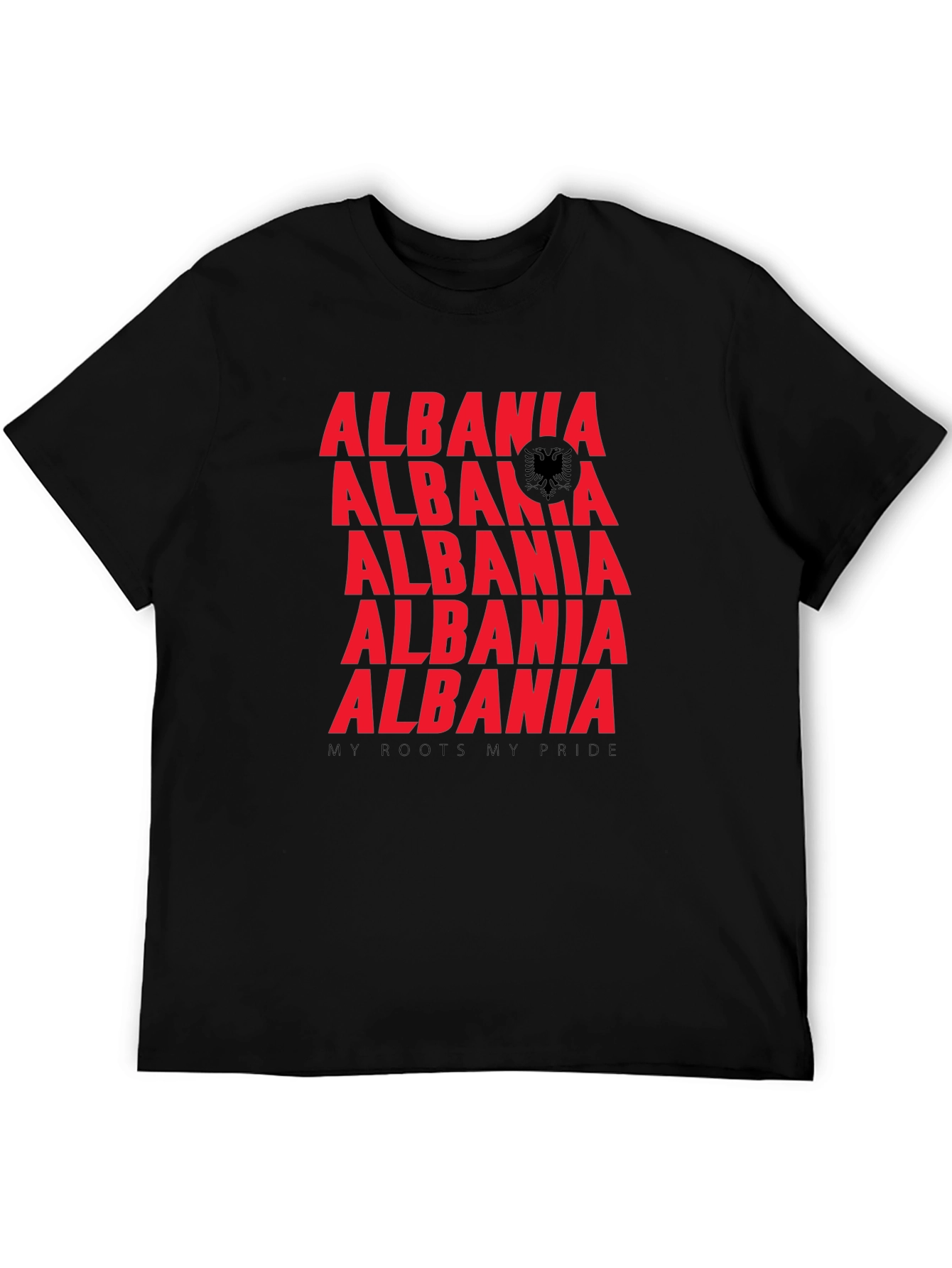 Albania Roots Pride Graphic Tee - Black