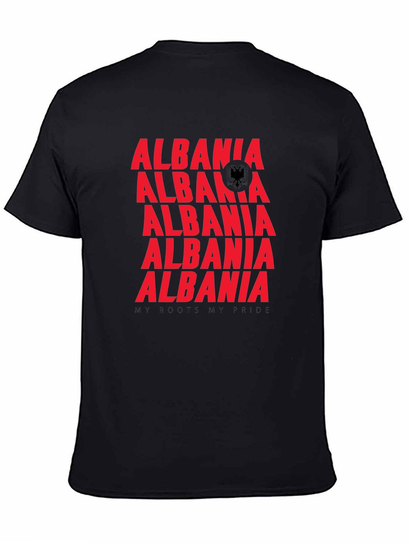 Albania Roots Pride Graphic Tee - Black