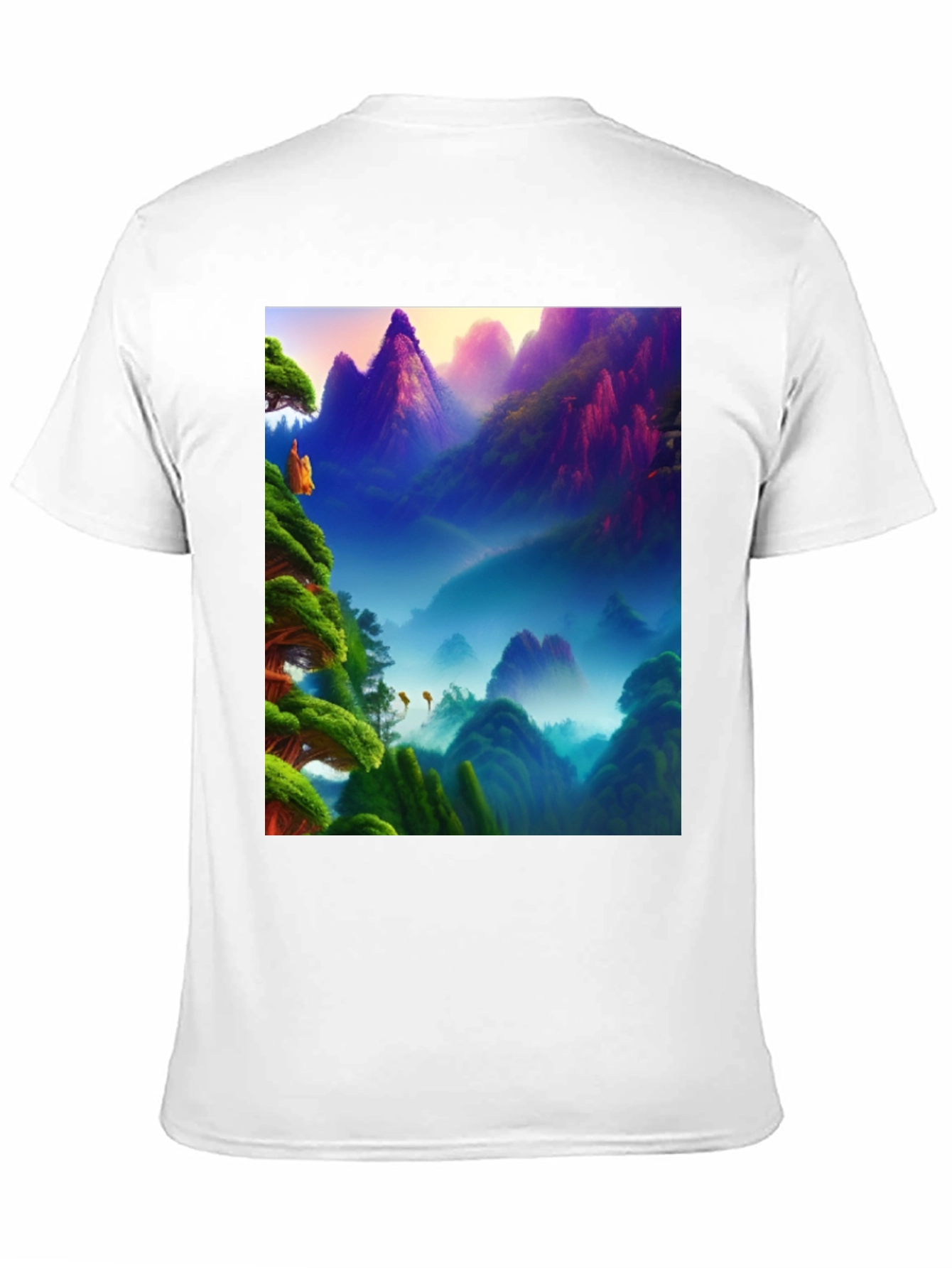 Vibrant Mountain Landscape Graphic Tee