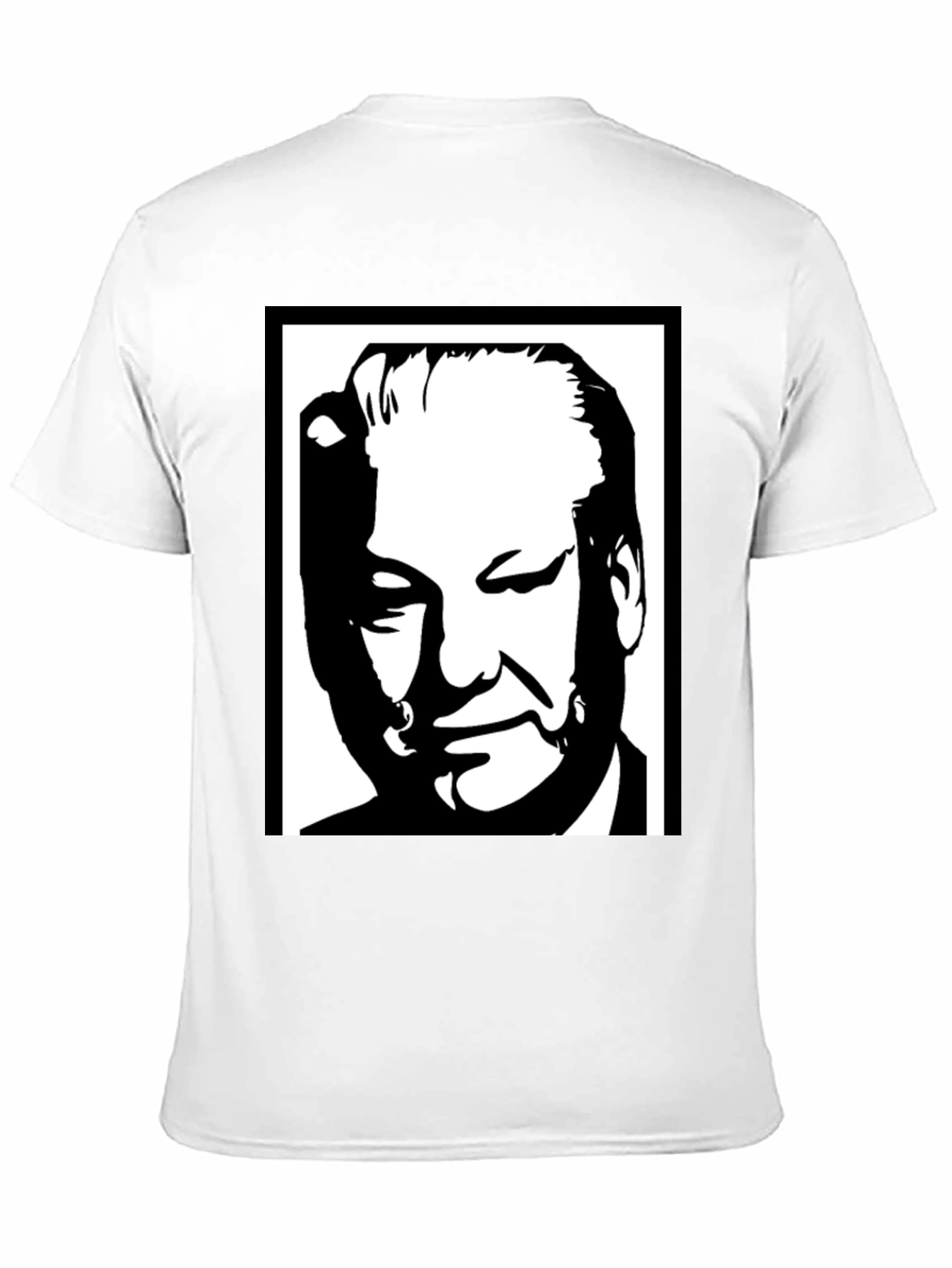 Black Graphic Tee: Portrait Design