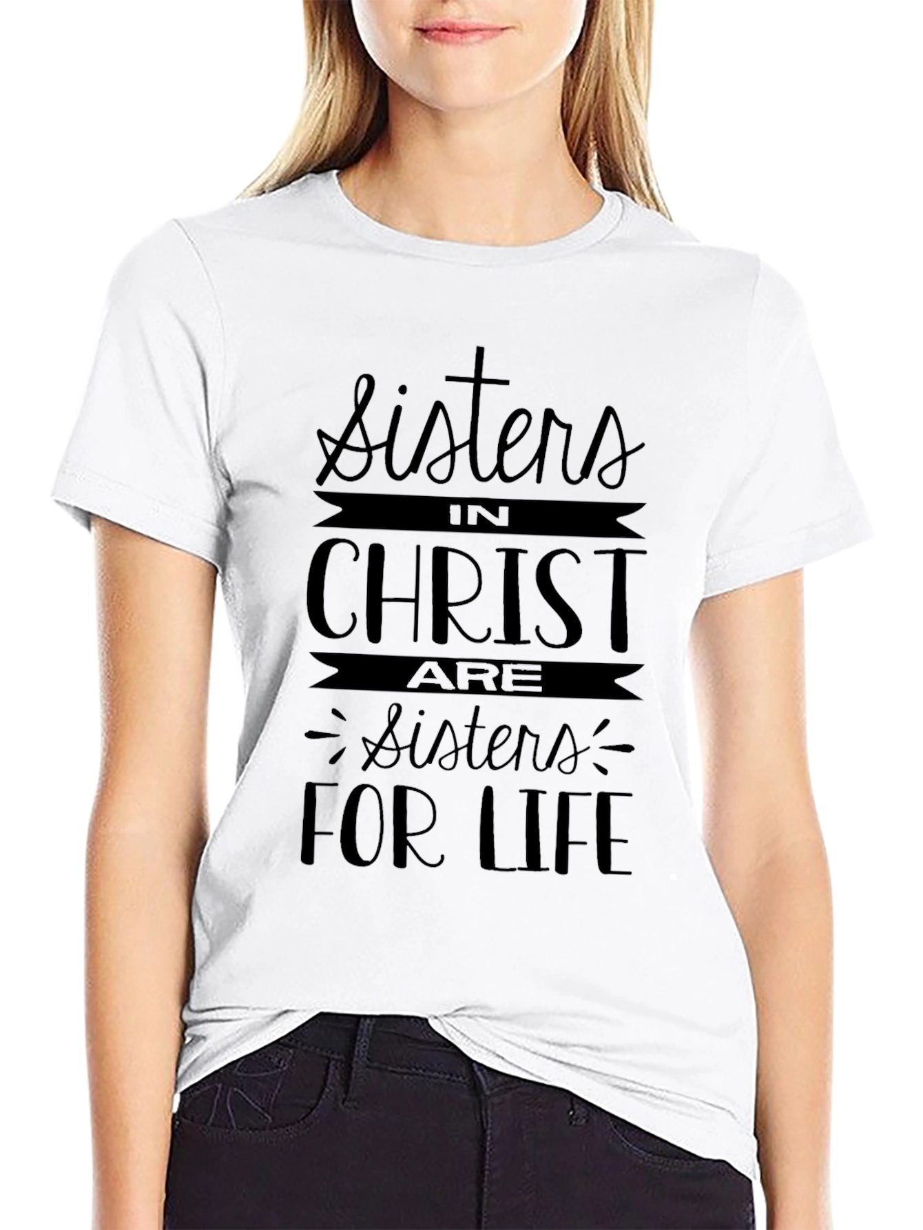 Sisters in Christ Black Graphic Tee