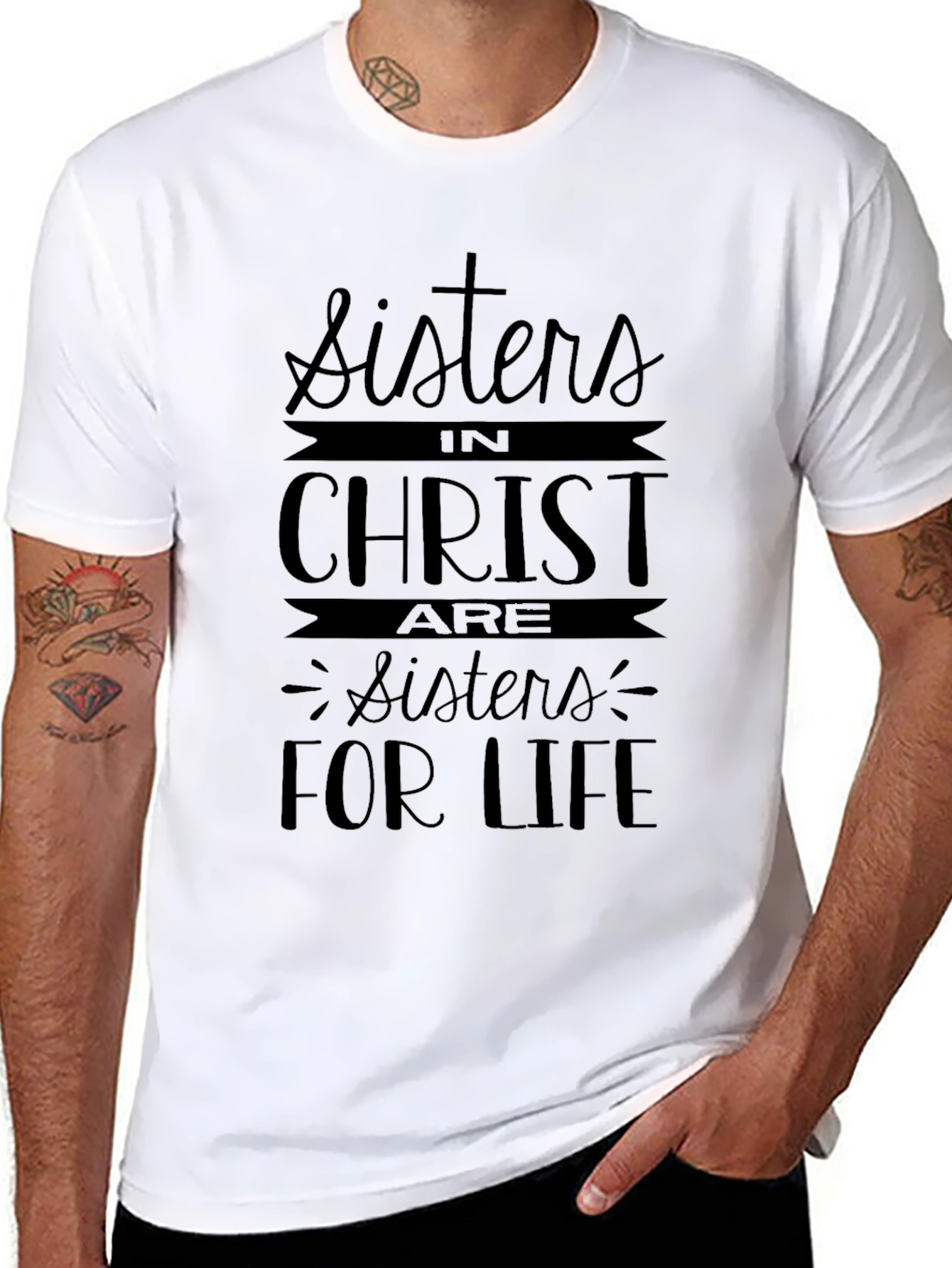 Sisters in Christ Black Graphic Tee