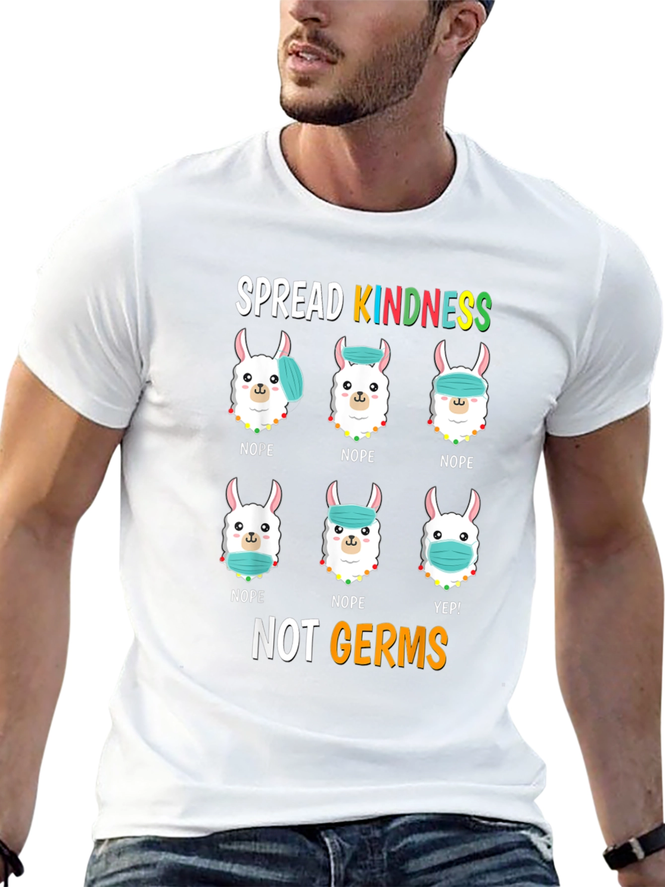 Spread Kindness T-Shirt: Llama Mask Humor