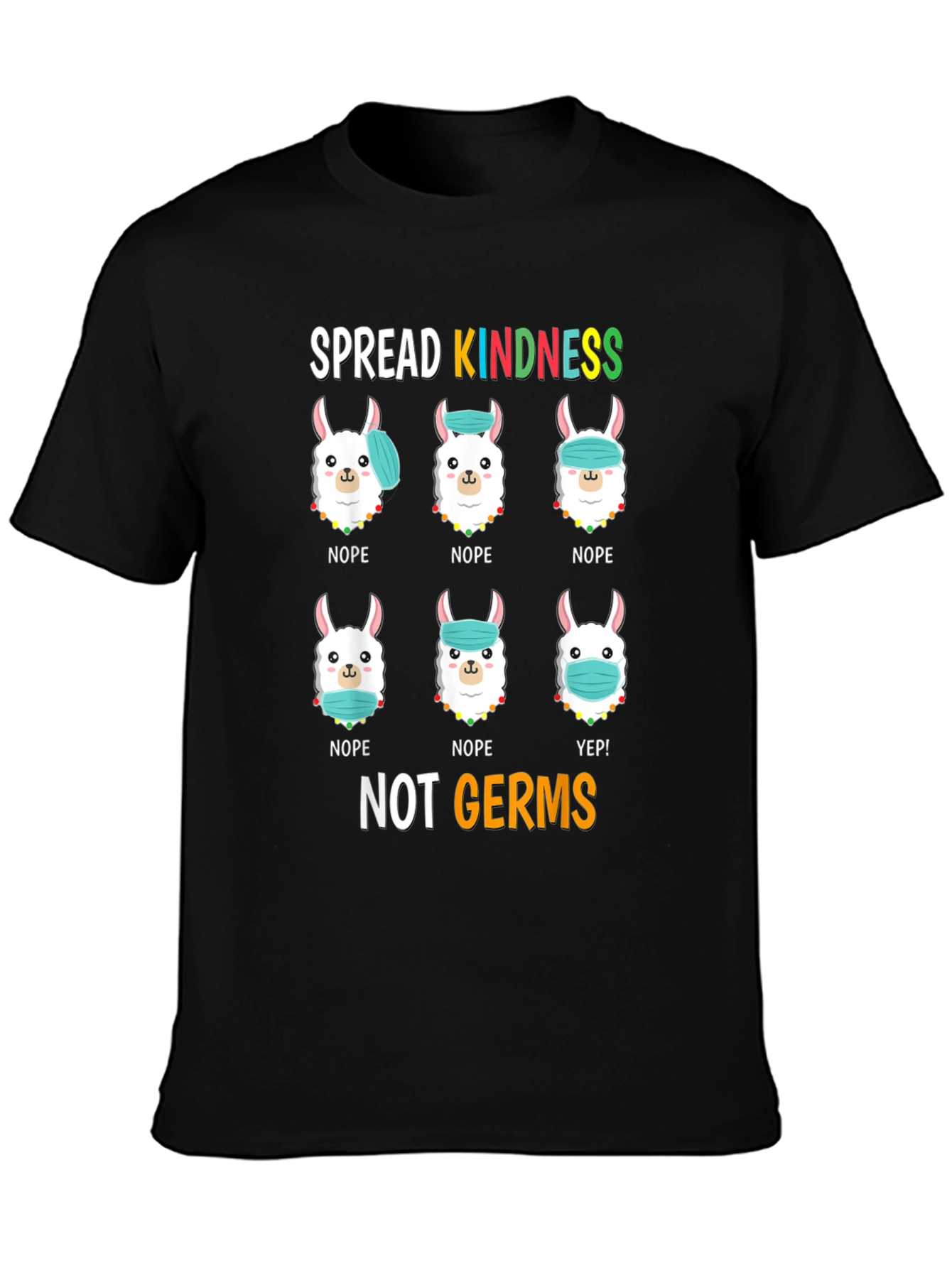 Spread Kindness T-Shirt: Llama Mask Humor