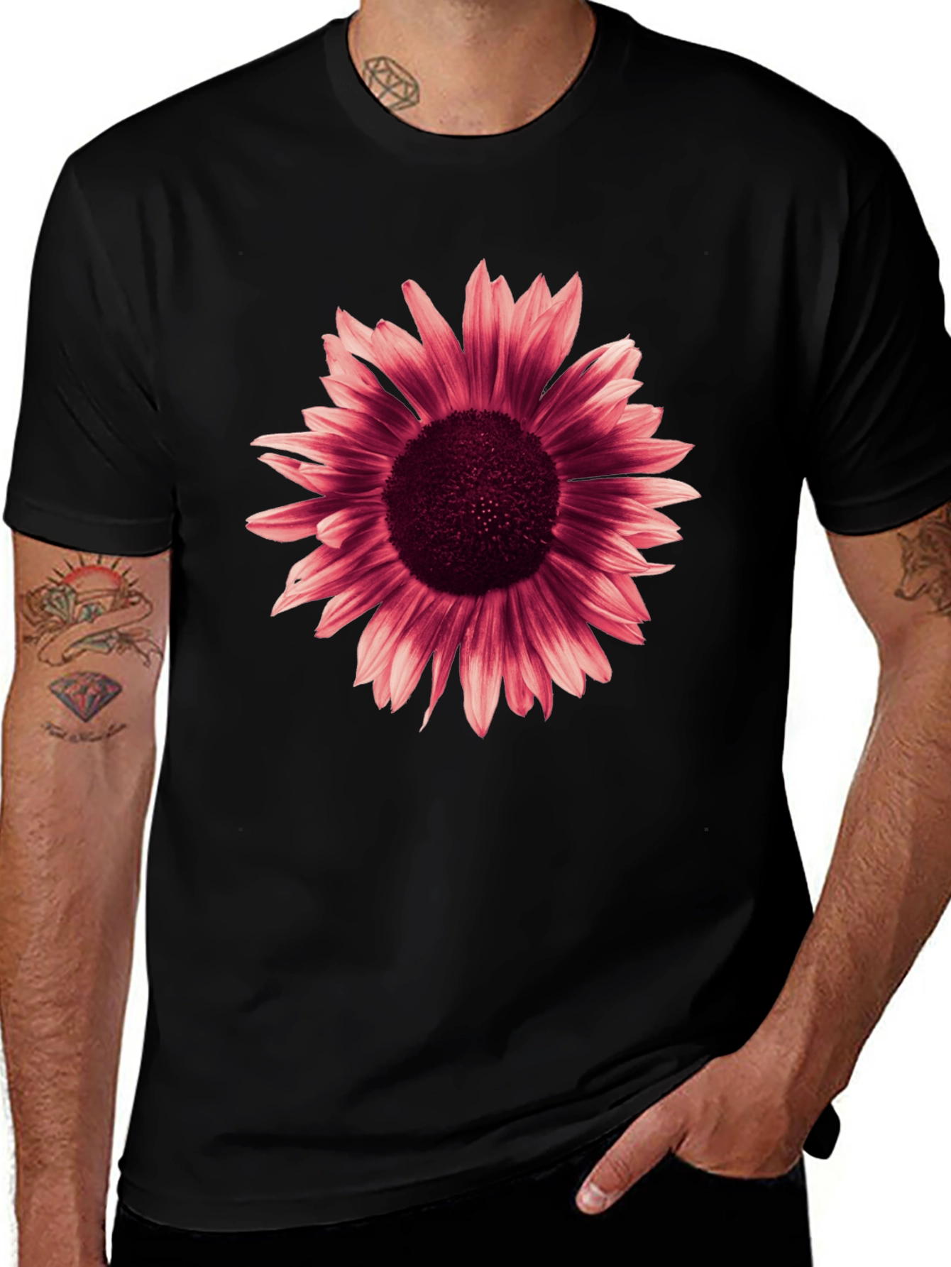 Sunflower Graphic Tee - Bold Floral Print