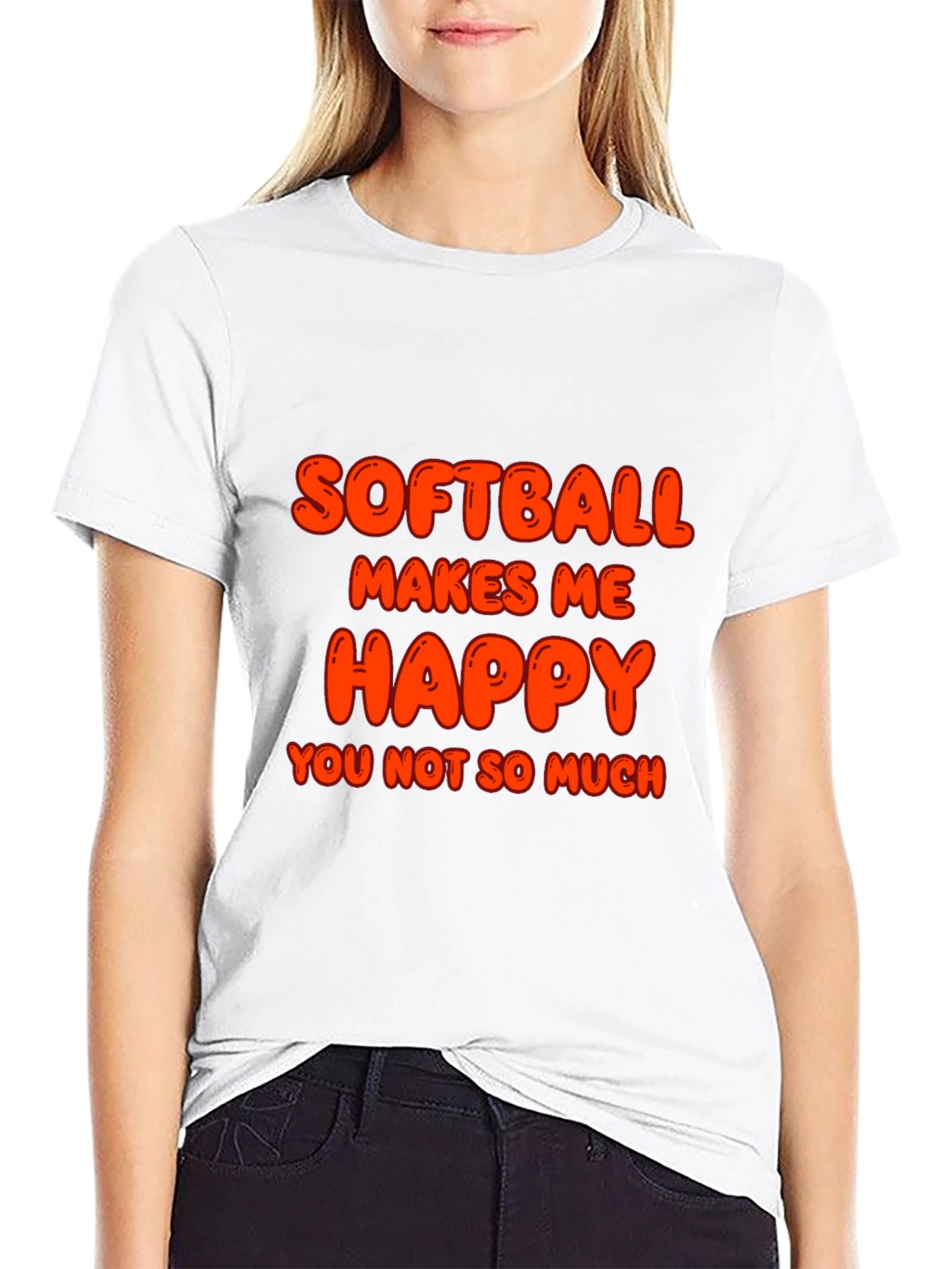 Softball Makes Me Happy T-Shirt
