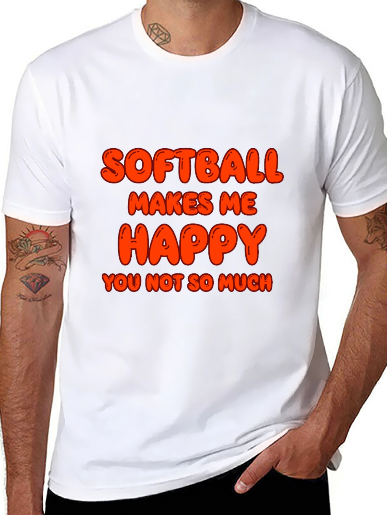 Softball Makes Me Happy T-Shirt