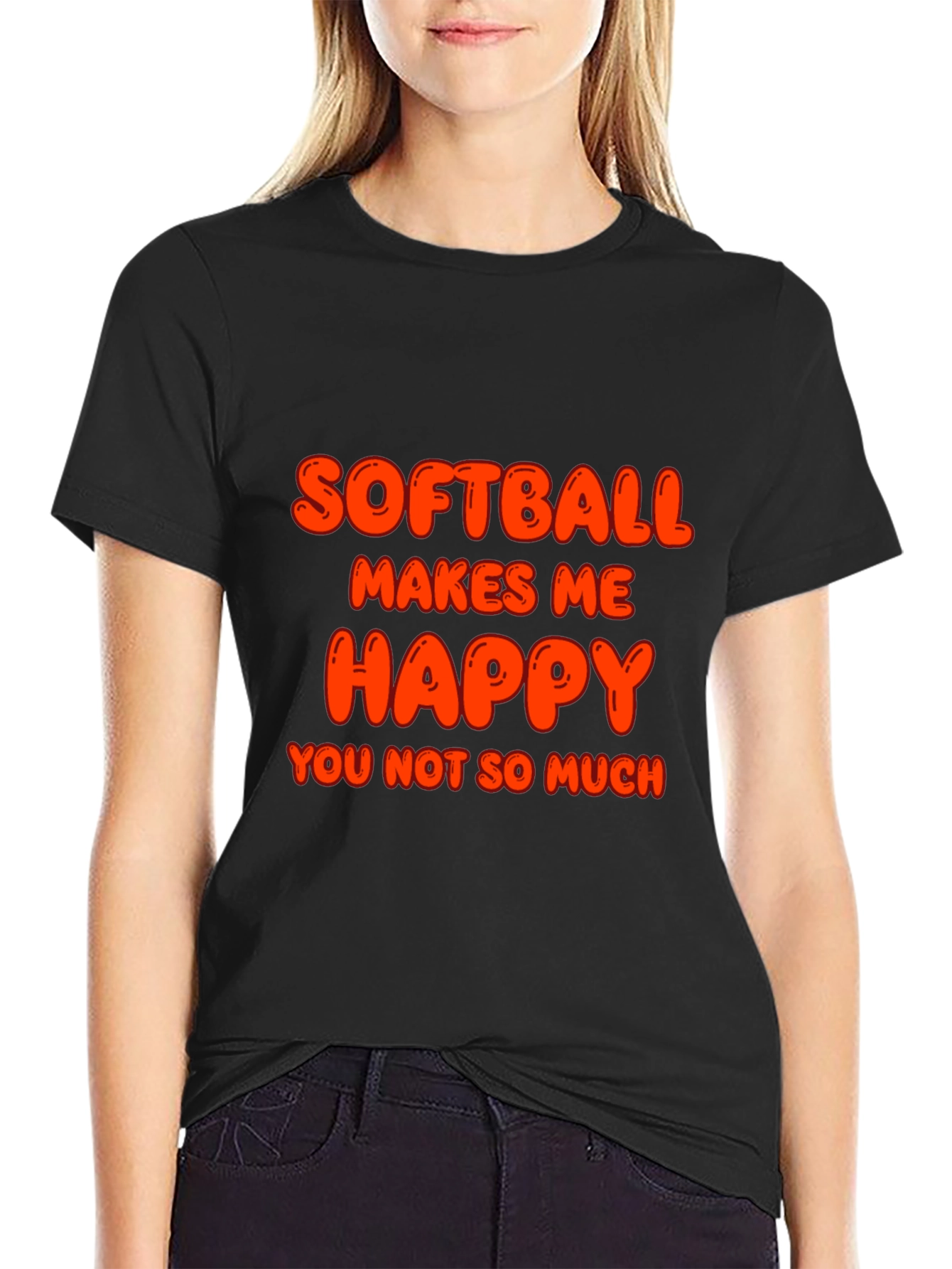 Softball Makes Me Happy T-Shirt