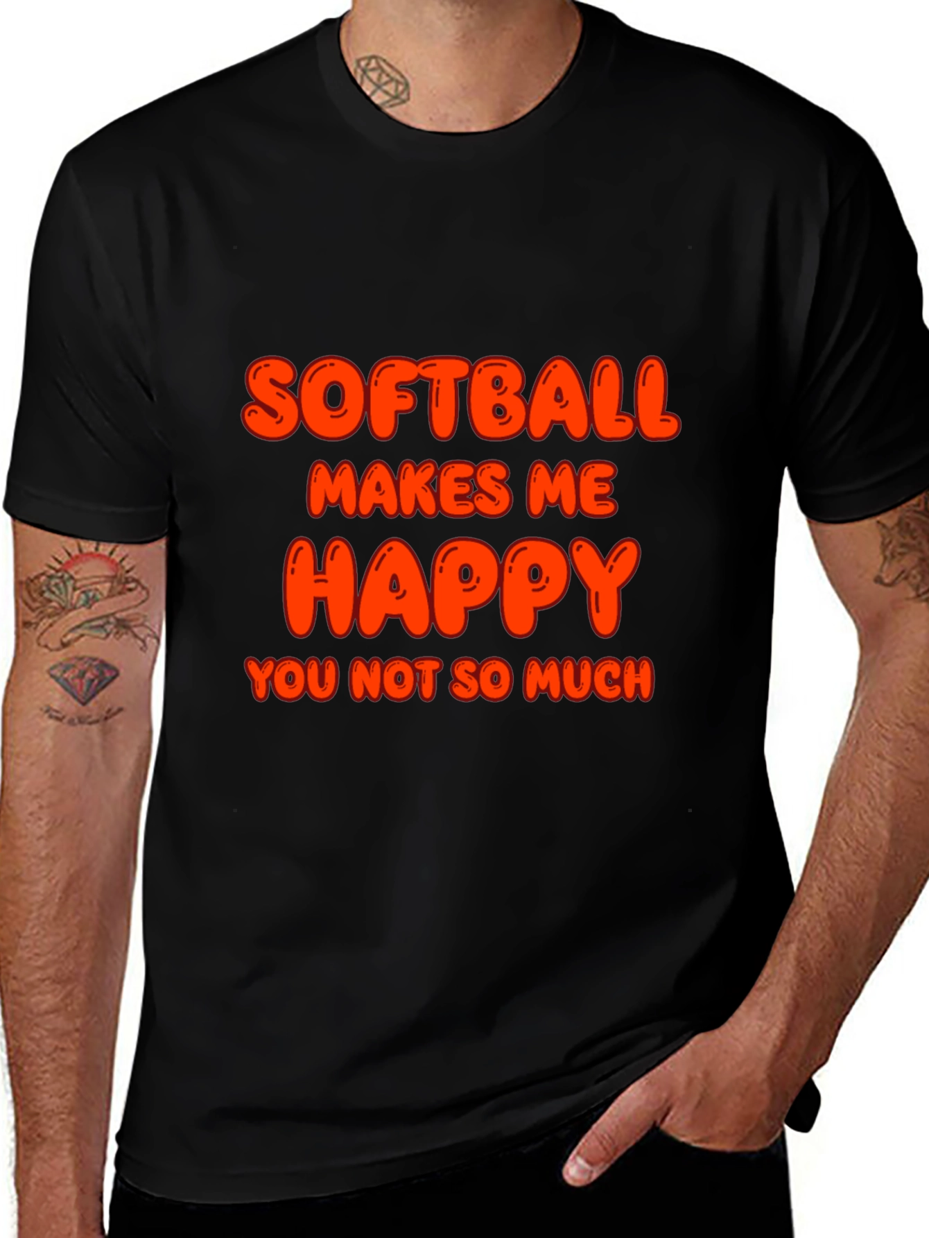 Softball Makes Me Happy T-Shirt