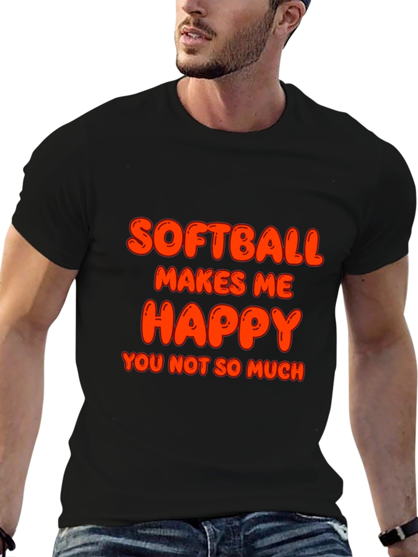 Softball Makes Me Happy T-Shirt