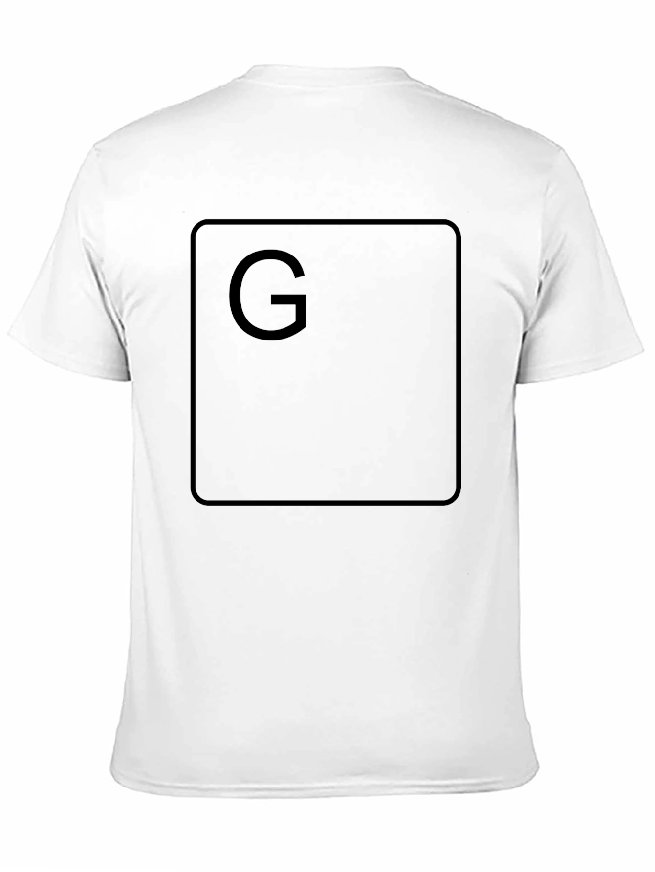 Black T-Shirt with Letter G Keyboard Button