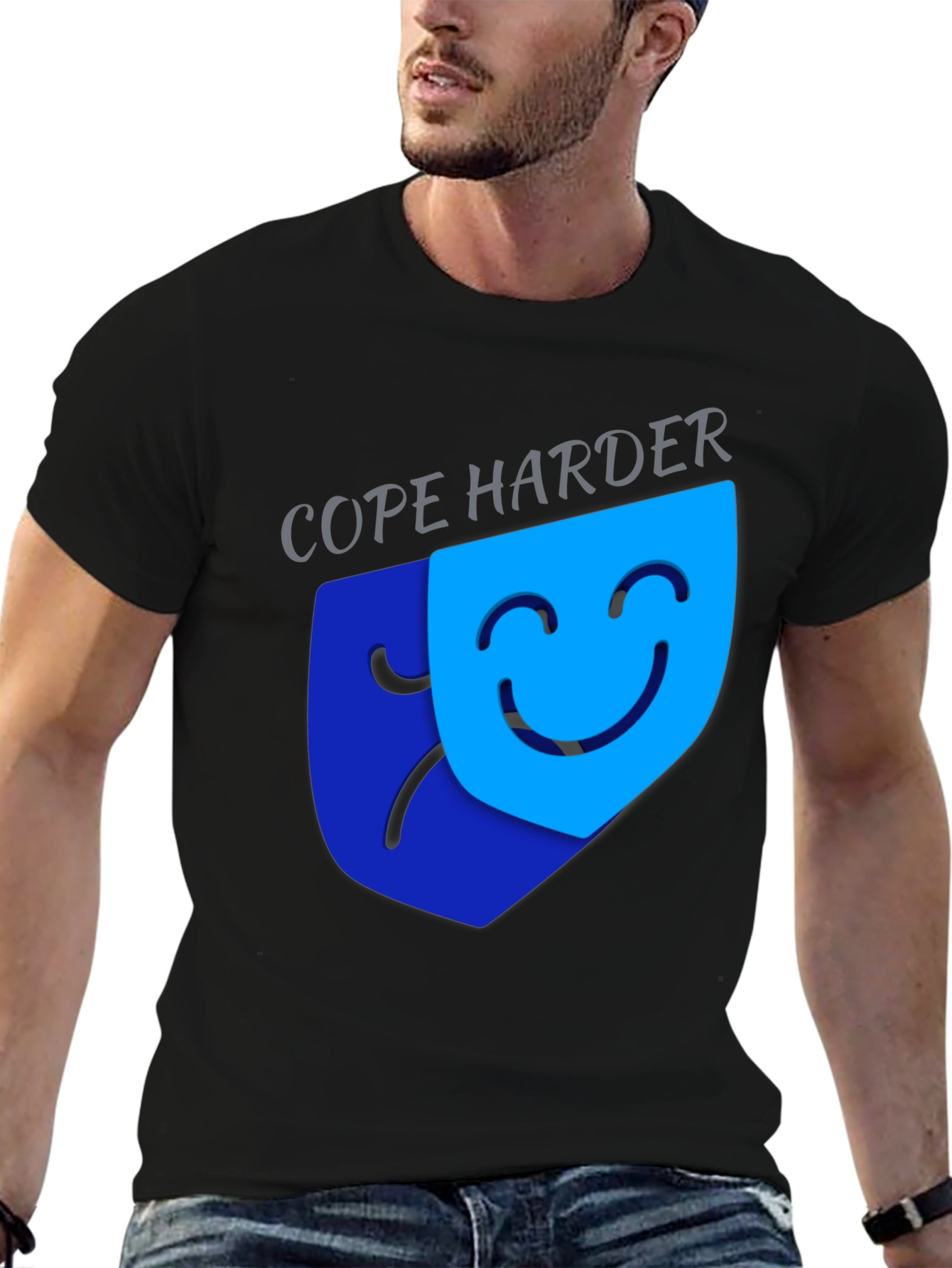 Cope Harder Graphic Tee - Dark Humor T-Shirt