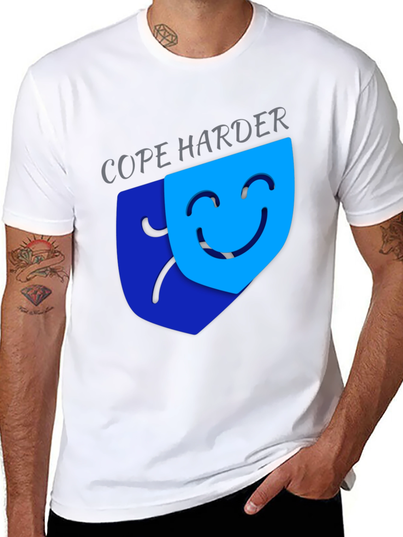 Cope Harder Graphic Tee - Dark Humor T-Shirt