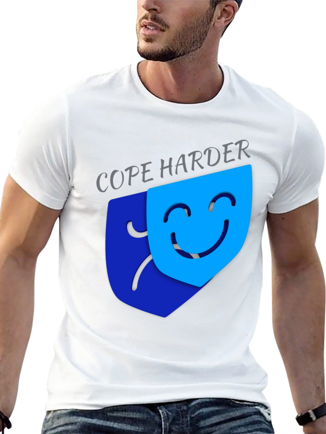 Cope Harder Graphic Tee - Dark Humor T-Shirt