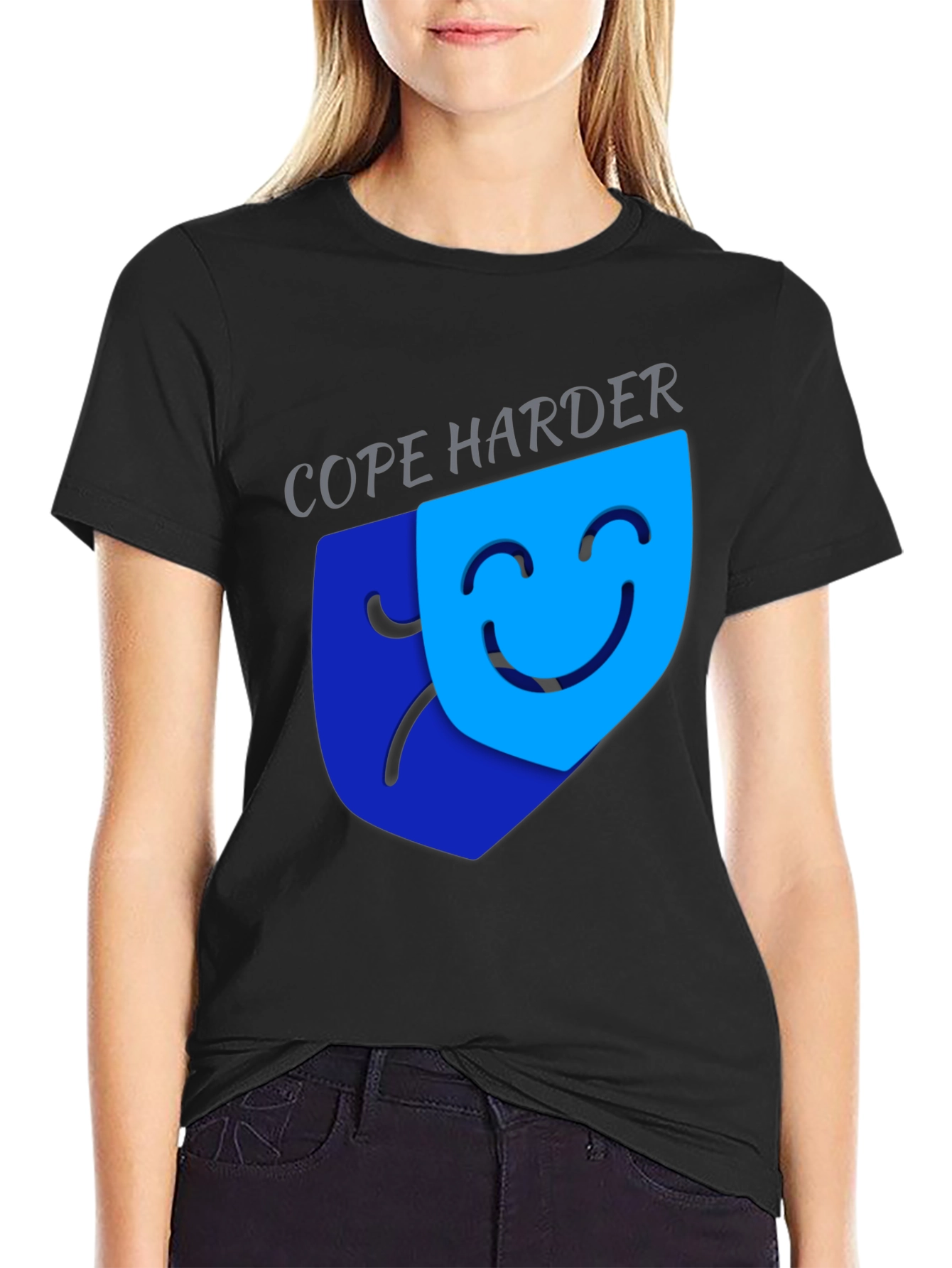 Cope Harder Graphic Tee - Dark Humor T-Shirt